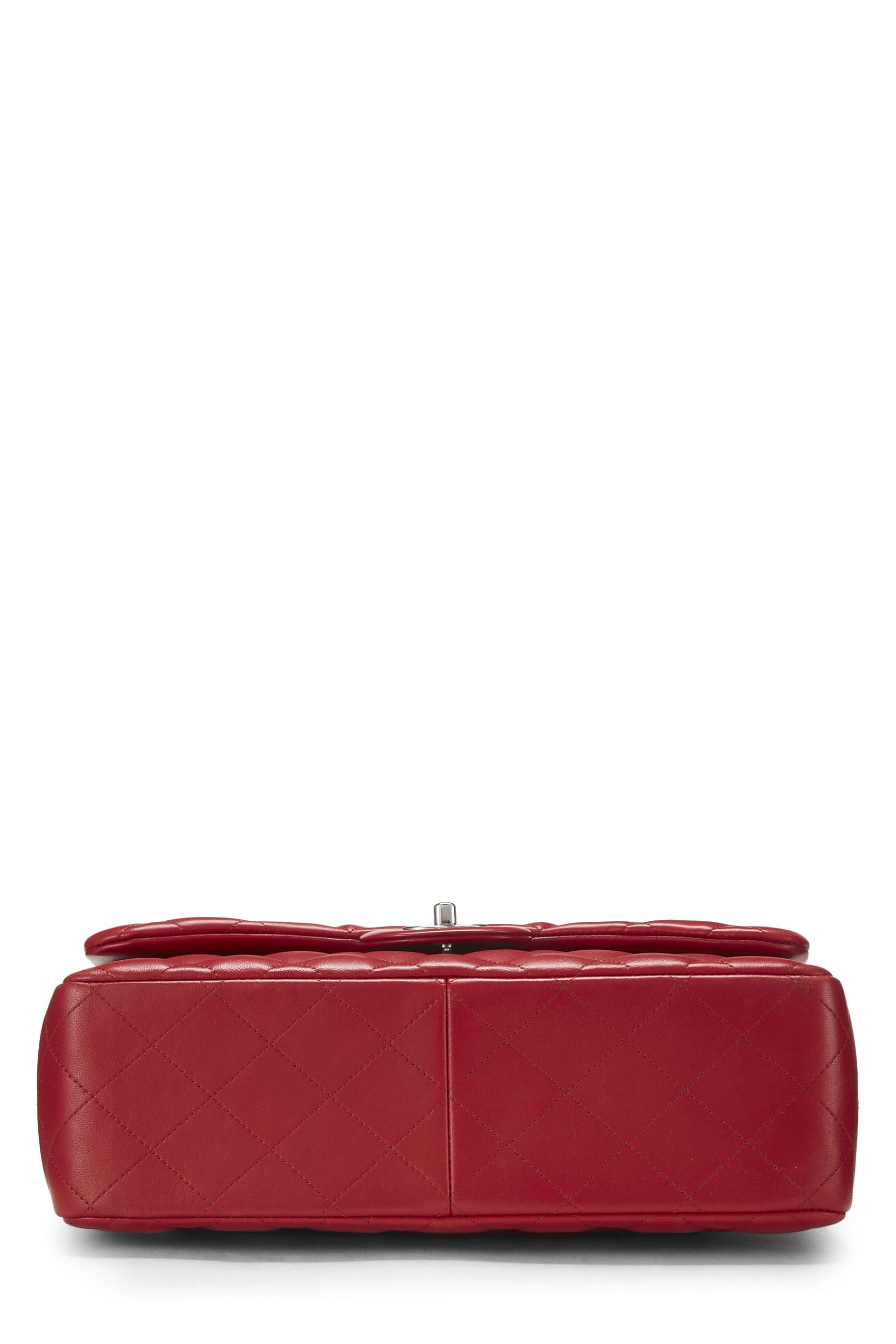 Chanel,  Red Quilted Lambskin New Classic Double Flap Jumbo, Red