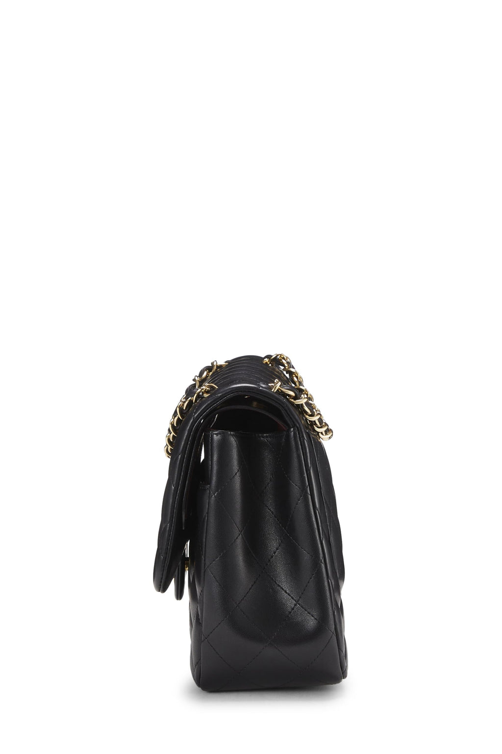 Chanel,  Black Quilted Lambskin New Classic Double Flap Jumbo, Black