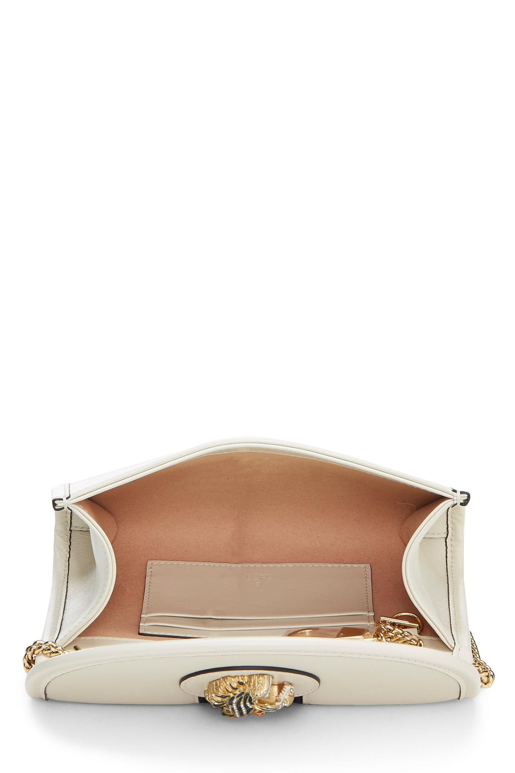 Gucci,  White Leather Web Rajah Shoulder Bag Mini, White