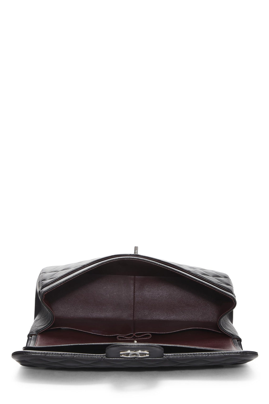 Chanel,  Black Quilted Lambskin New Classic Double Flap Jumbo, Black