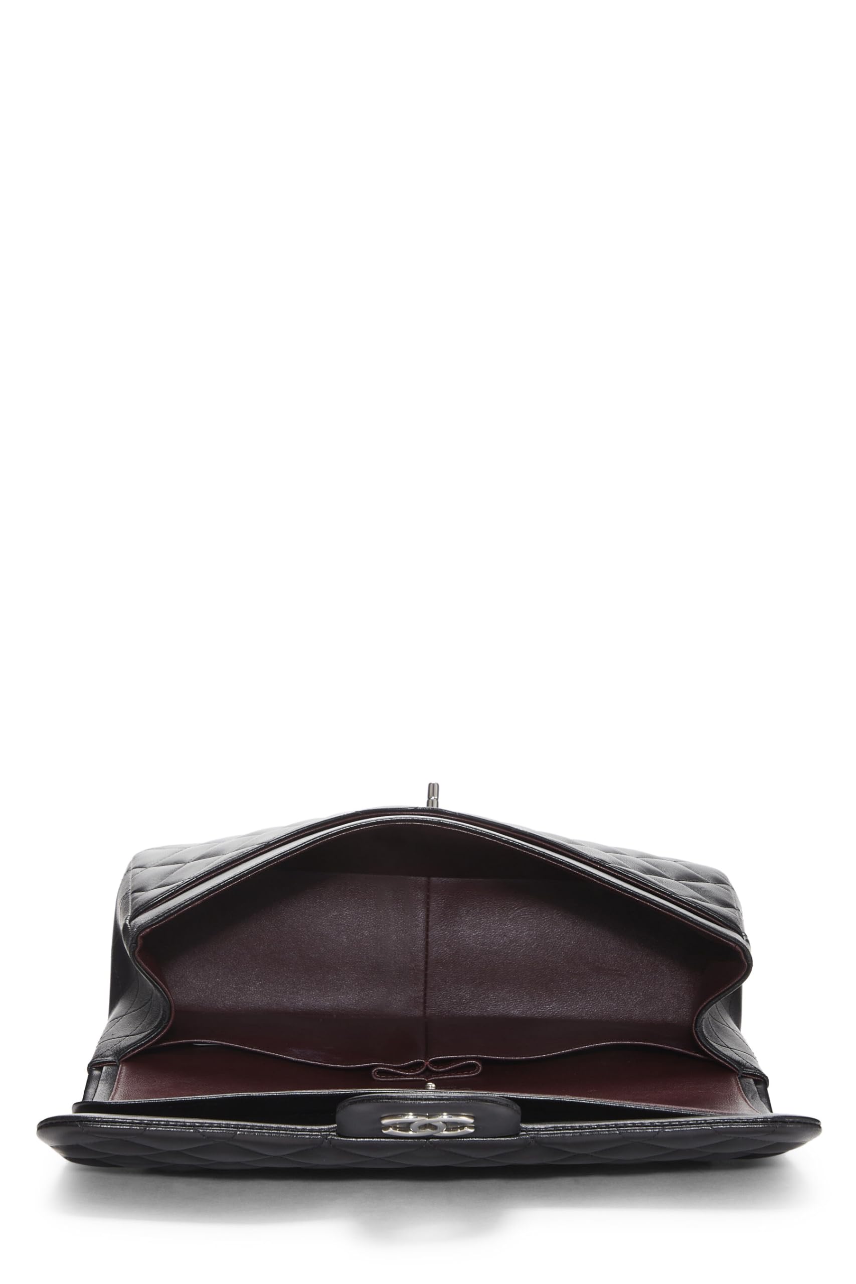 Chanel,  Black Quilted Lambskin New Classic Double Flap Jumbo, Black
