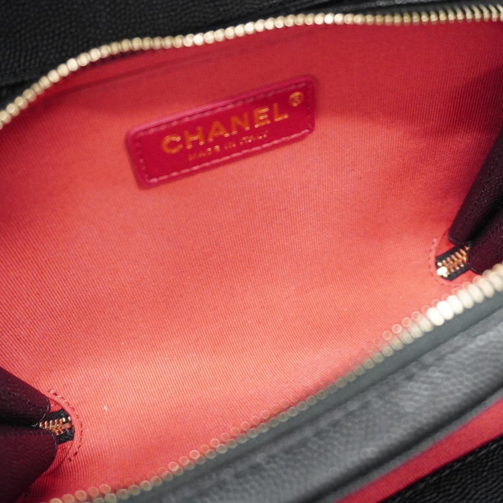 Chanel Chanel Matelassé Cuir Noir Black Leather Black Leather Shoulder Bag Bag