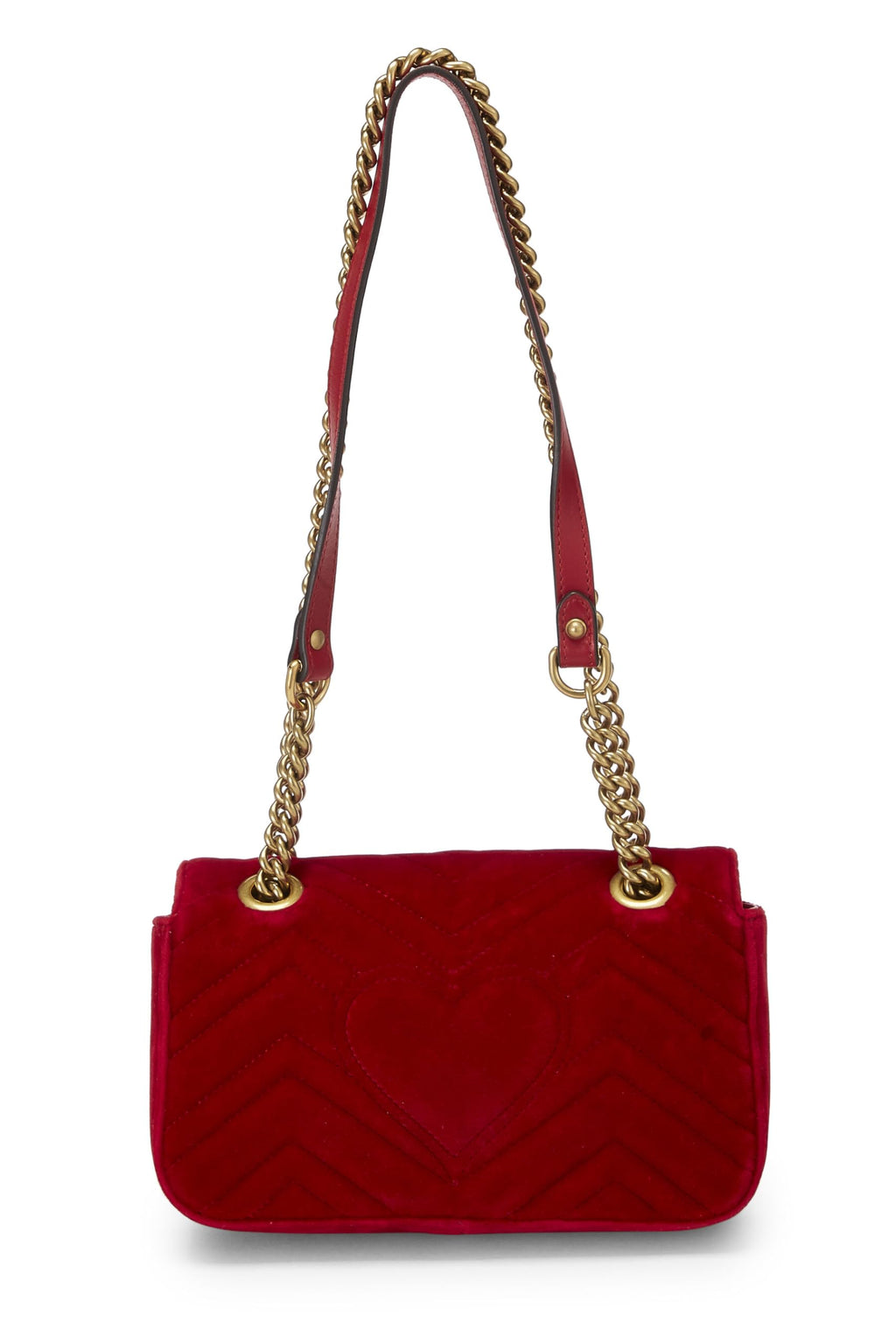 Gucci,  Red VeLouis Vuittonet GG Marmont Shoulder Bag Mini, Red