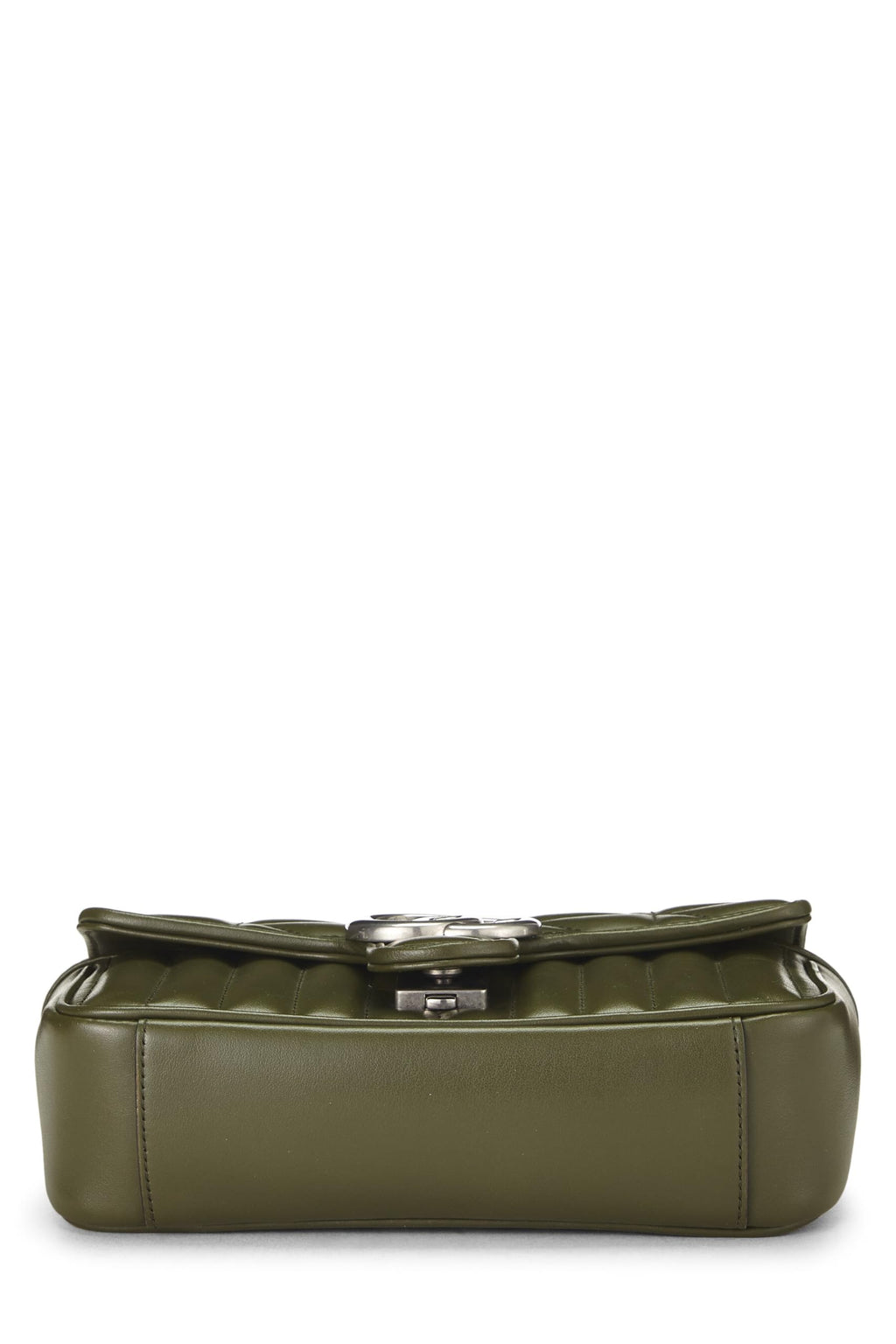Gucci,  Green Leather Gucci Marmont Crossbody Bag, Green