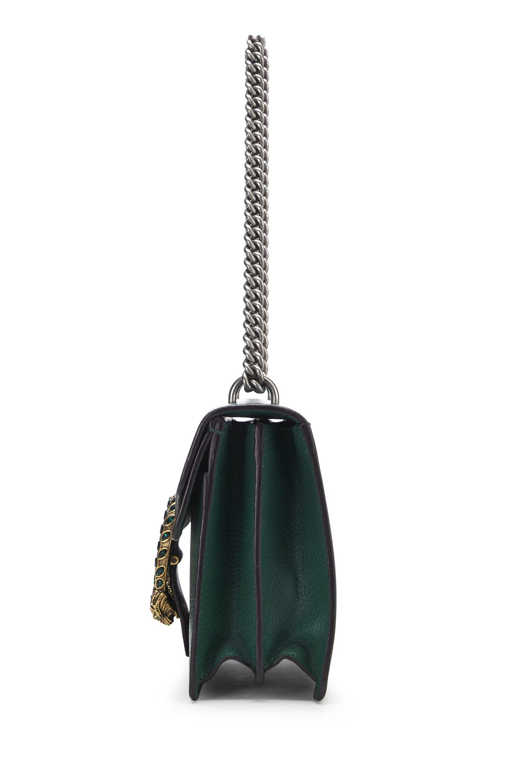 Gucci,  Green Leather Dionysus Shoulder Bag Small, Green