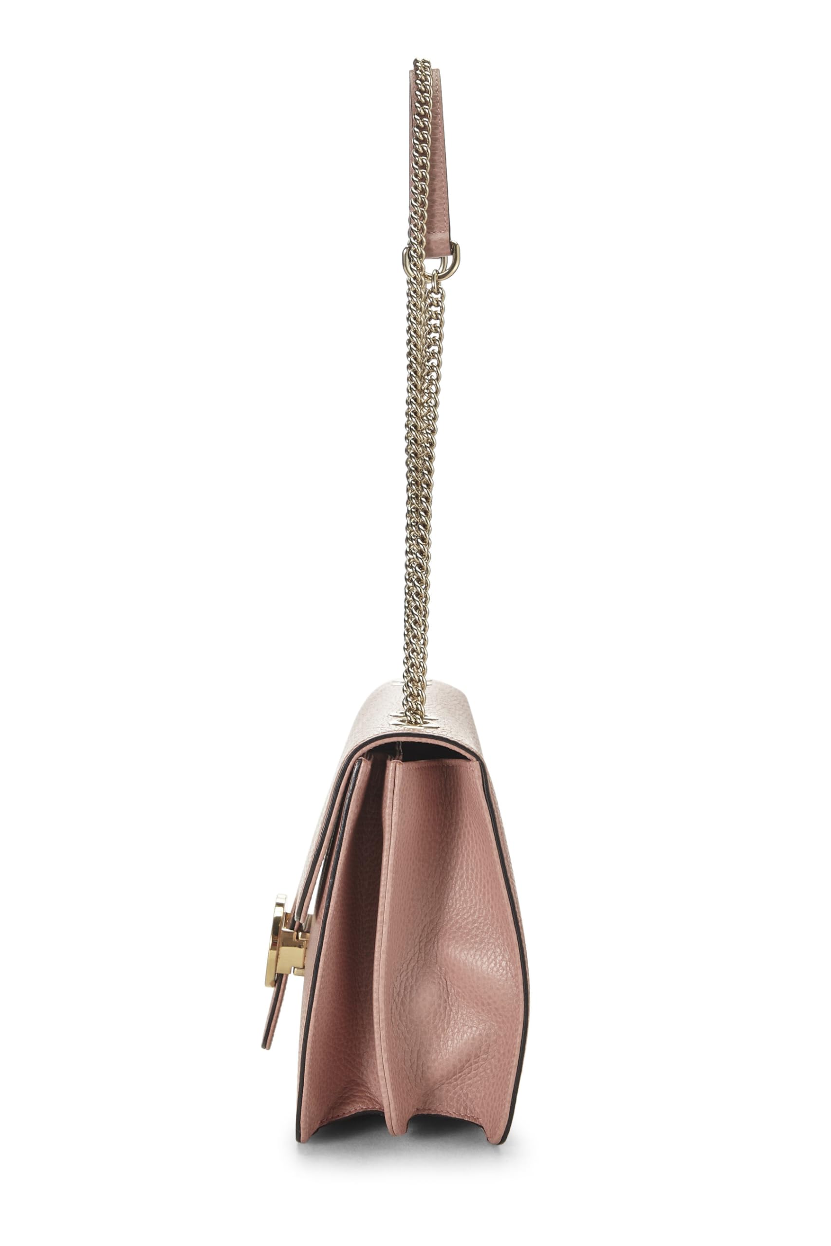 Gucci,  Pink Leather Interlocking Gucci Crossbody Bag, Pink