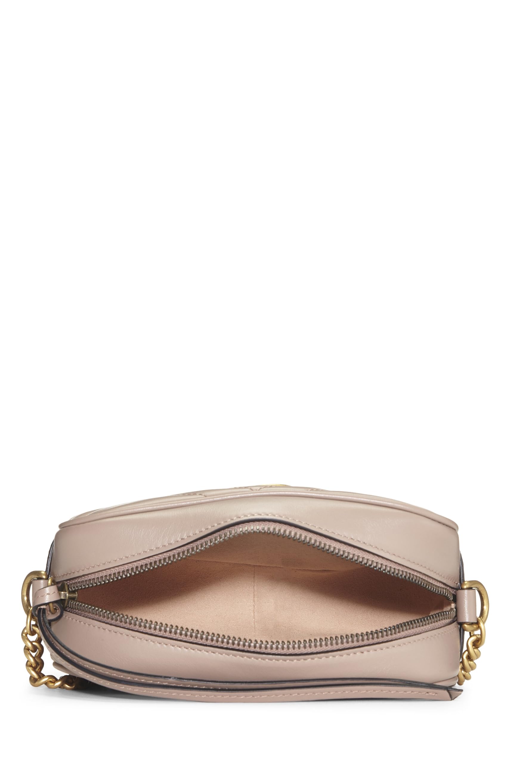Gucci,  Pink Leather Gucci Marmont Crossbody Bag Small, Pink