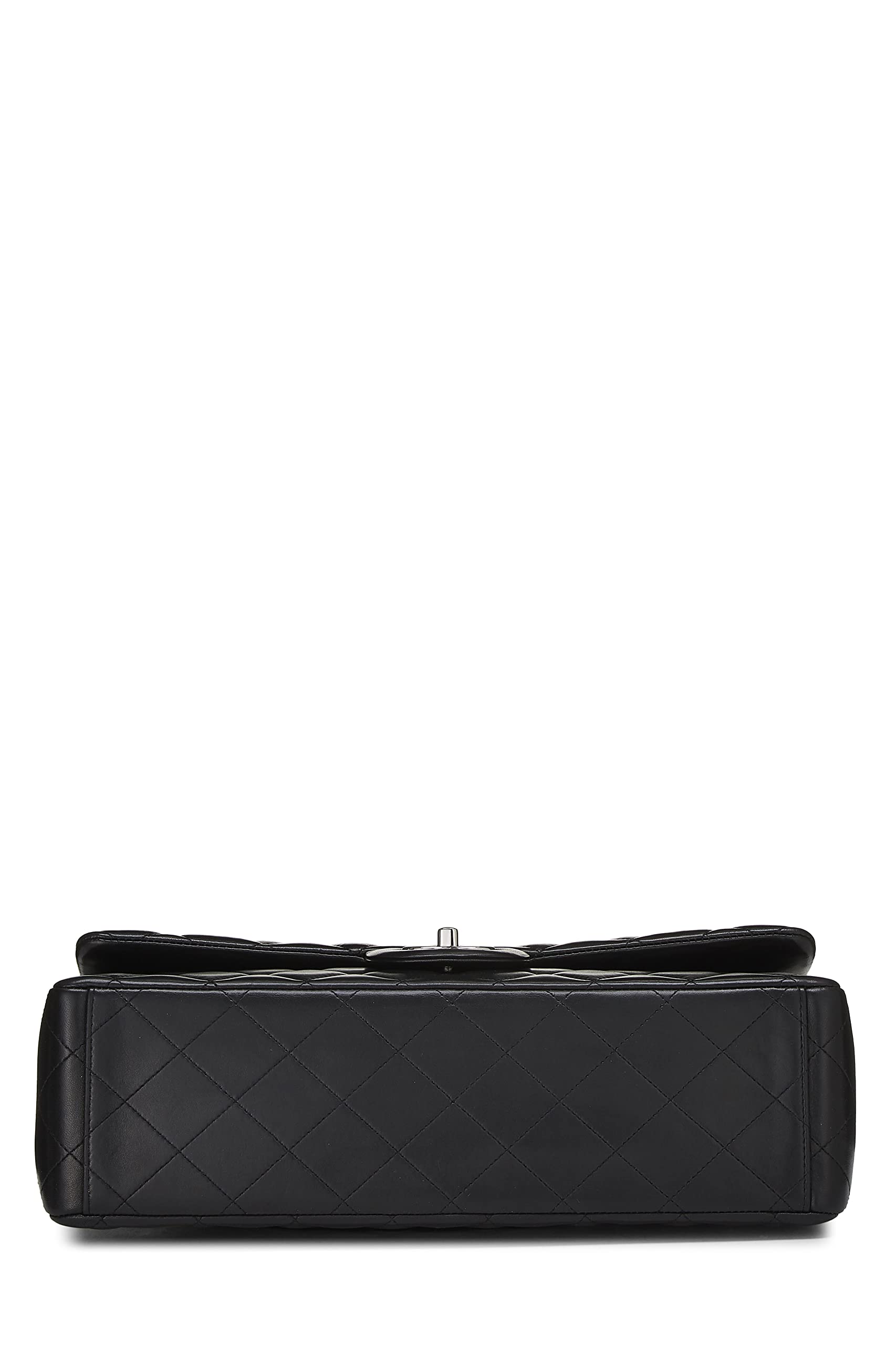 Chanel,  Black Quilted Lambskin New Classic Double Flap Maxi, Black