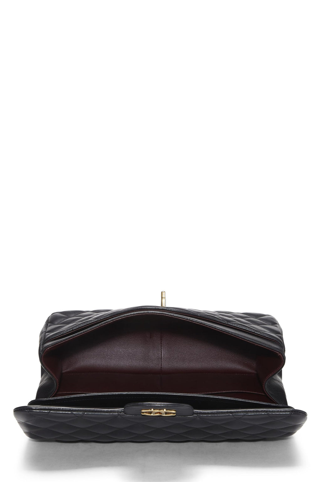Chanel,  Black Quilted Lambskin New Classic Double Flap Jumbo, Black