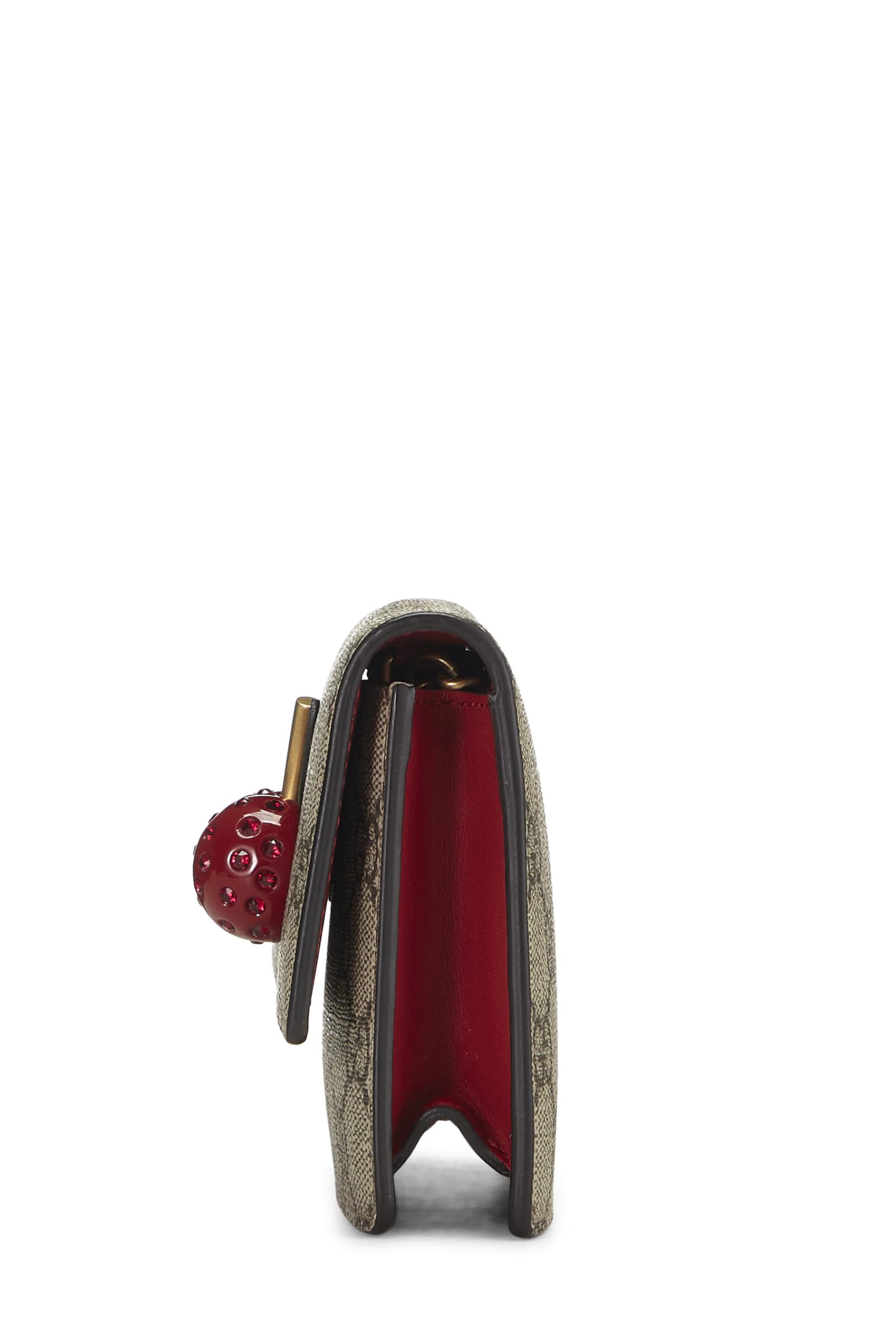 Gucci,  Original Gucci Supreme Coated Canvas Cherry Crossbody Mini, Red