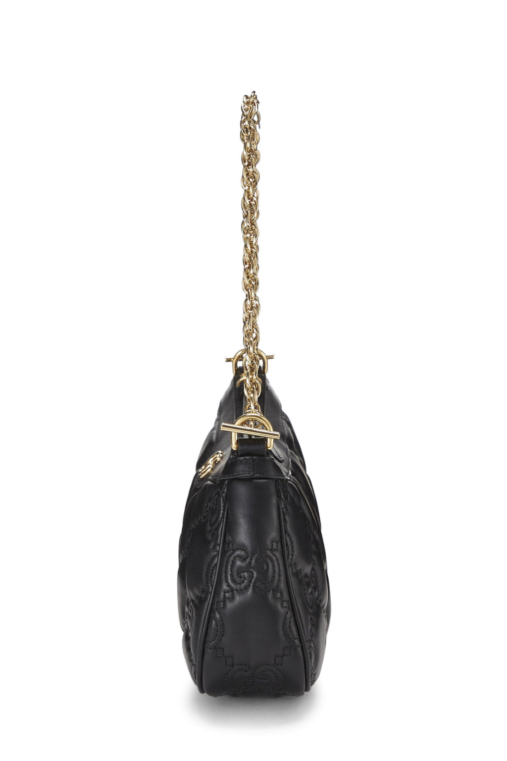 Gucci,  Black Leather 'GG' Marmont MatelassÃƒÆ’Ã‚Â© Shoulder Bag, Black