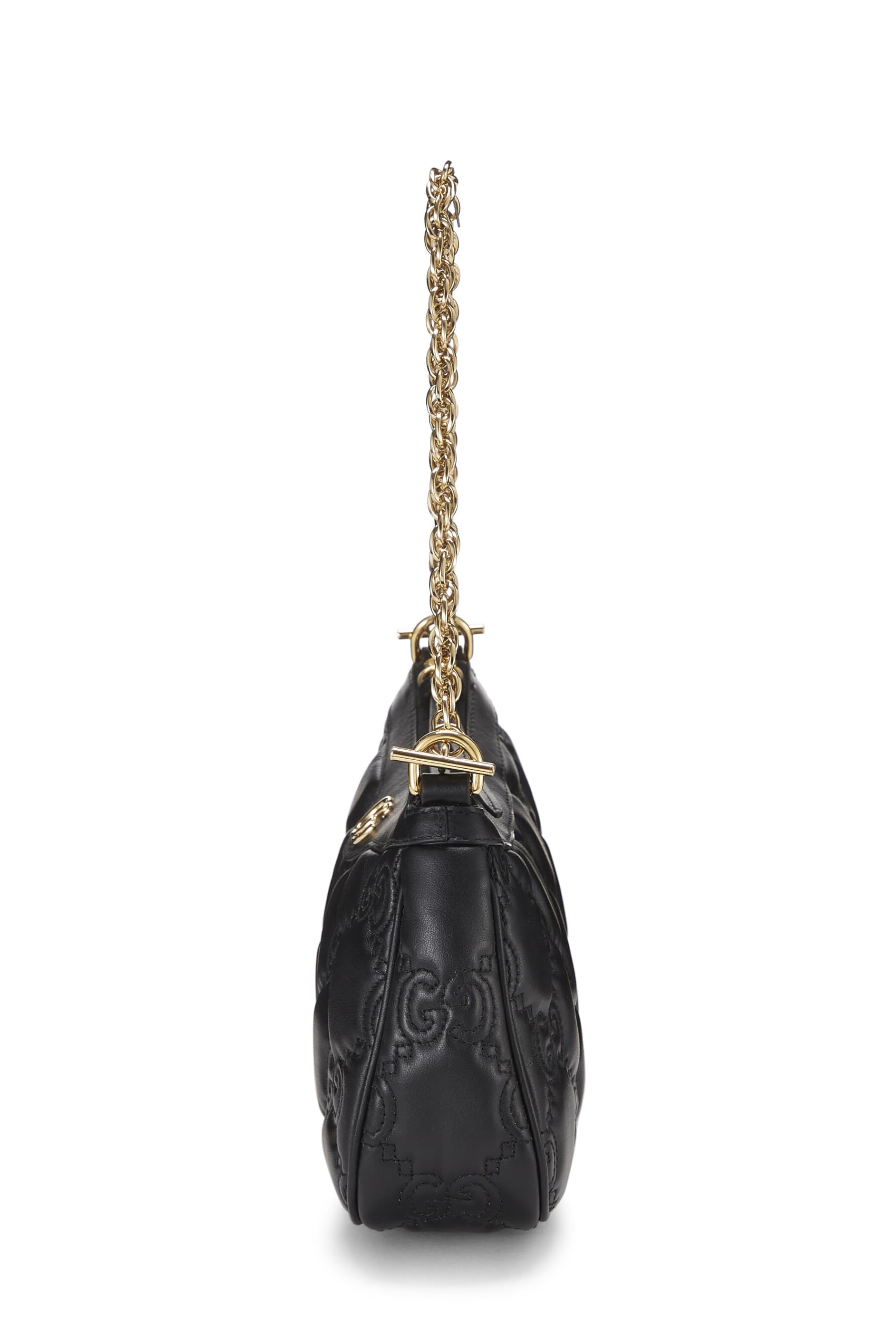 Gucci,  Black Leather 'GG' Marmont MatelassÃƒÆ’Ã‚Â© Shoulder Bag, Black