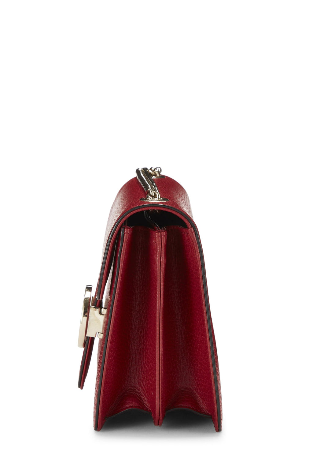 Gucci,  Red Leather Interlocking Gucci Crossbody, Red