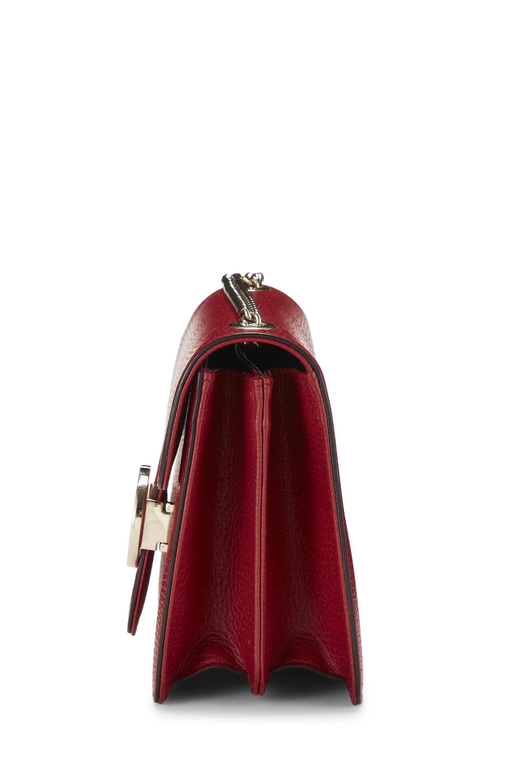 Gucci,  Red Leather Interlocking Gucci Crossbody, Red