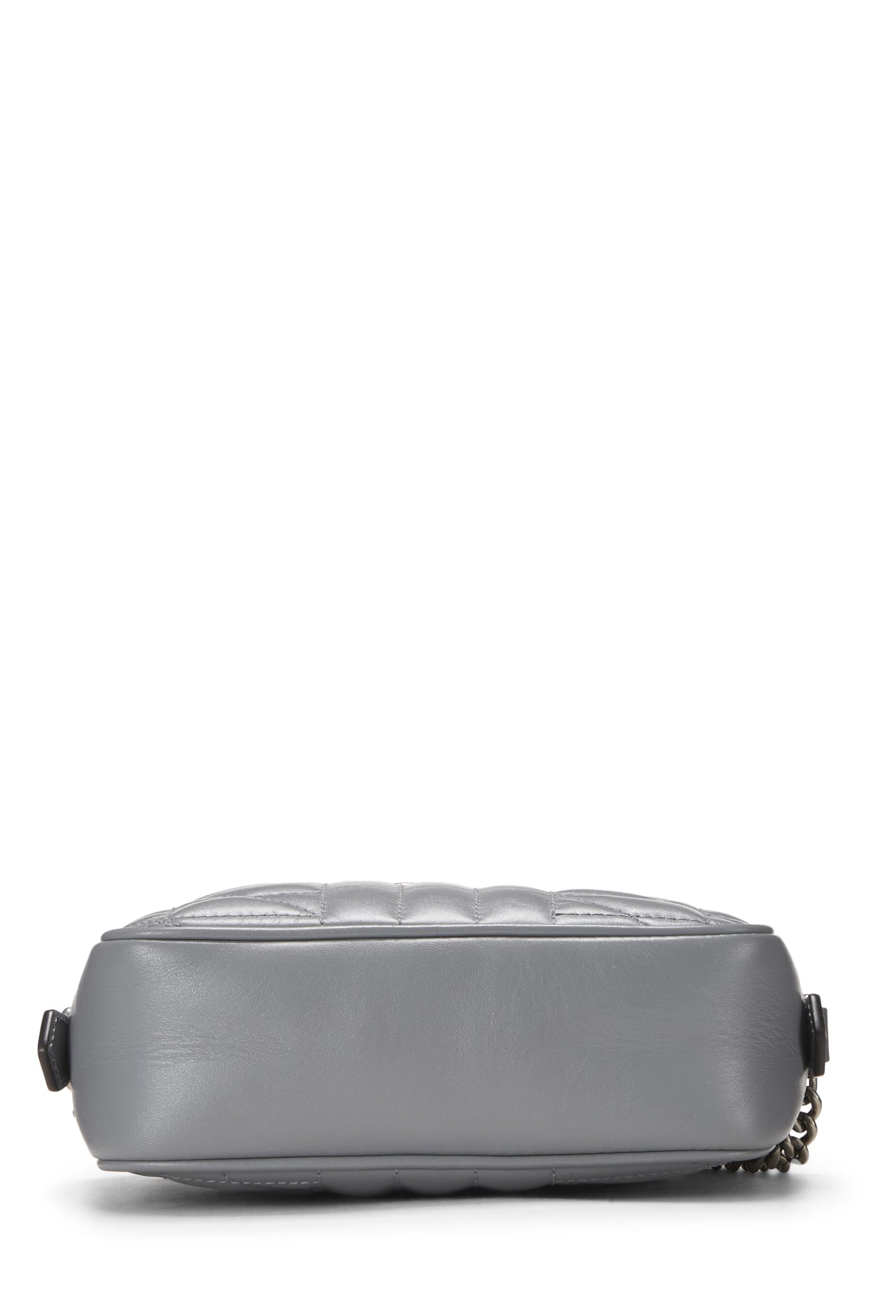 Gucci,  Grey Leather Gucci Marmont Crossbody Mini, Grey