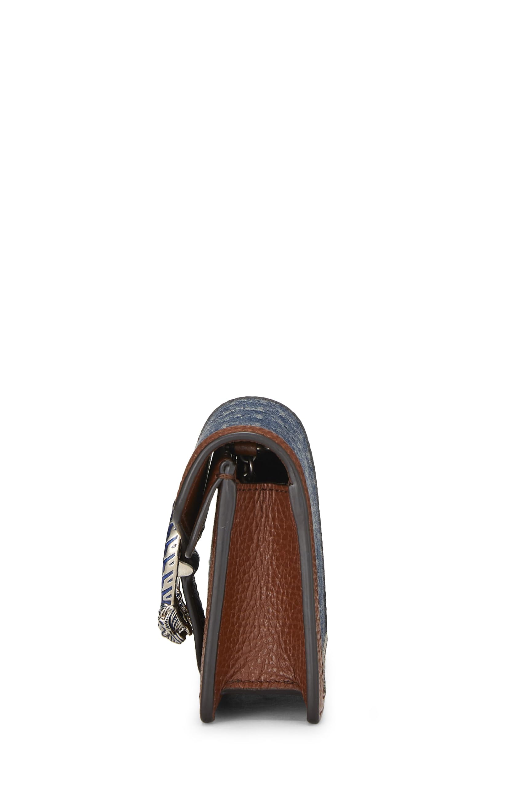 Gucci,  Blue GG Denim Dionysus Shoulder Bag Mini, Blue