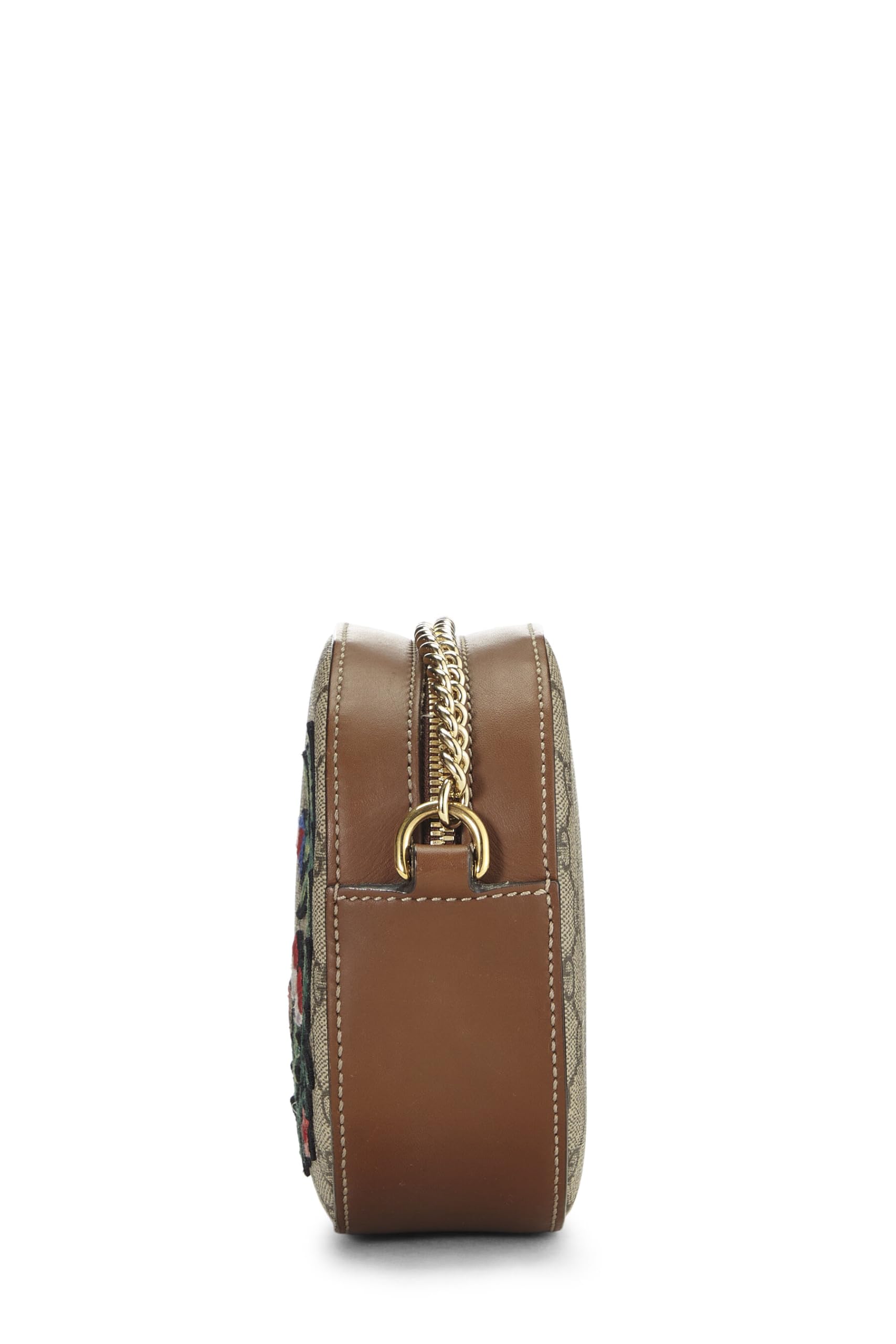 Gucci,  Original Gucci Supreme Canvas Floral Crossbody Bag Mini, Brown