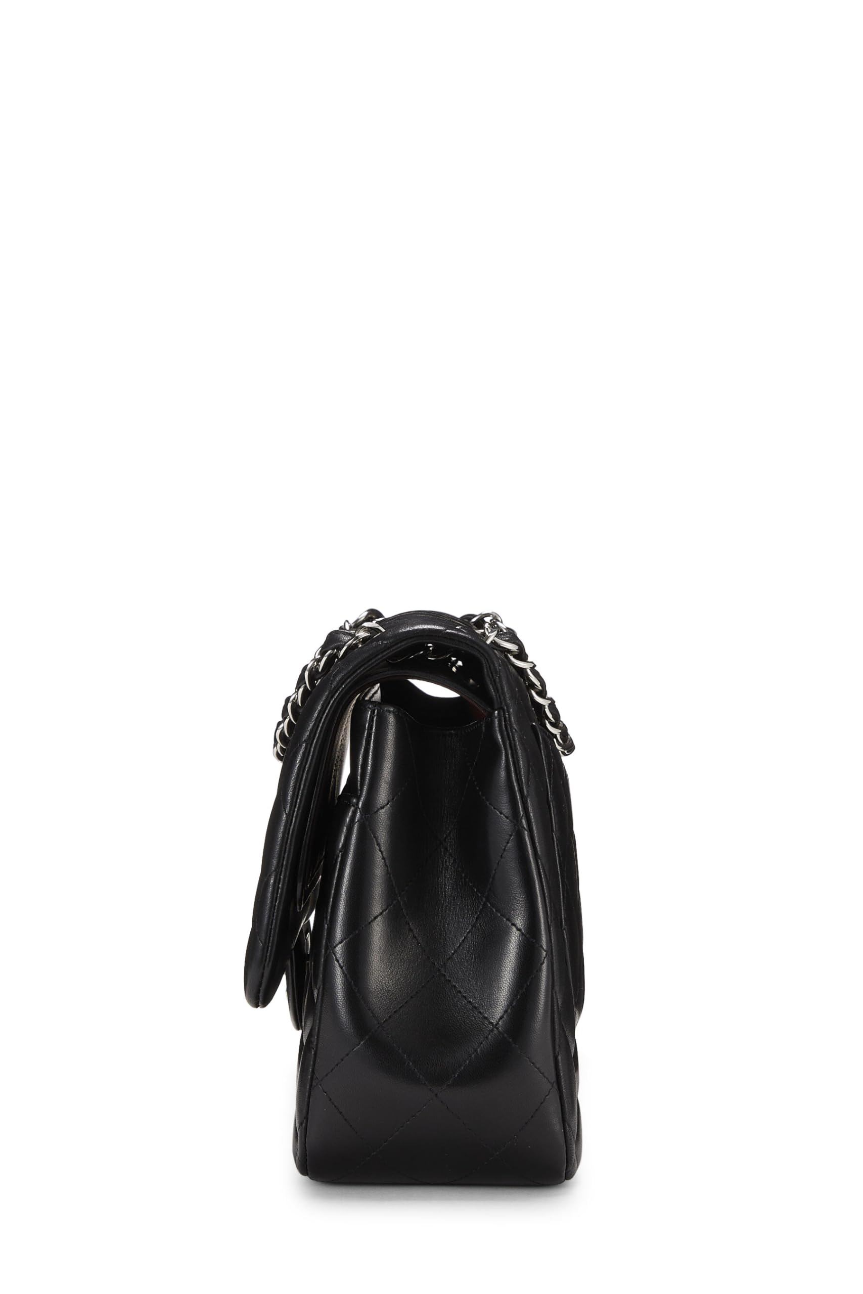 Chanel,  Black Quilted Lambskin New Classic Double Flap Jumbo, Black