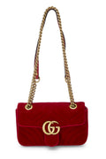 Gucci,  Red VeLouis Vuittonet GG Marmont Shoulder Bag Mini, Red