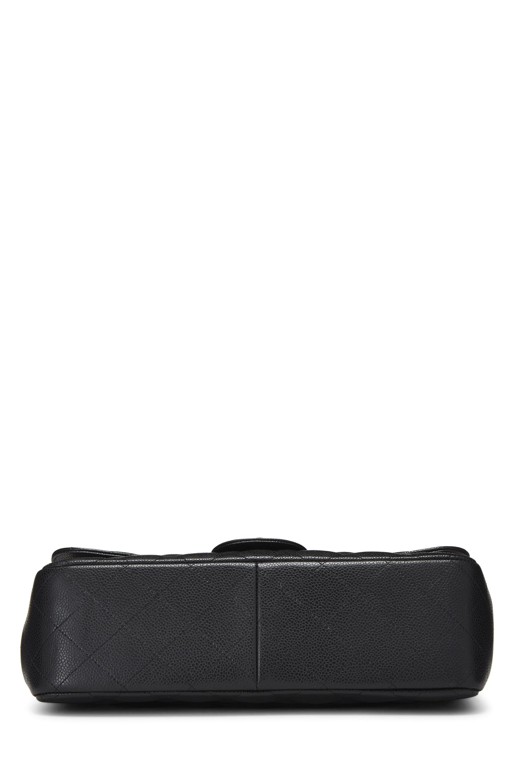 Chanel,  Black Quilted Caviar New Classic Double Flap Jumbo, Black