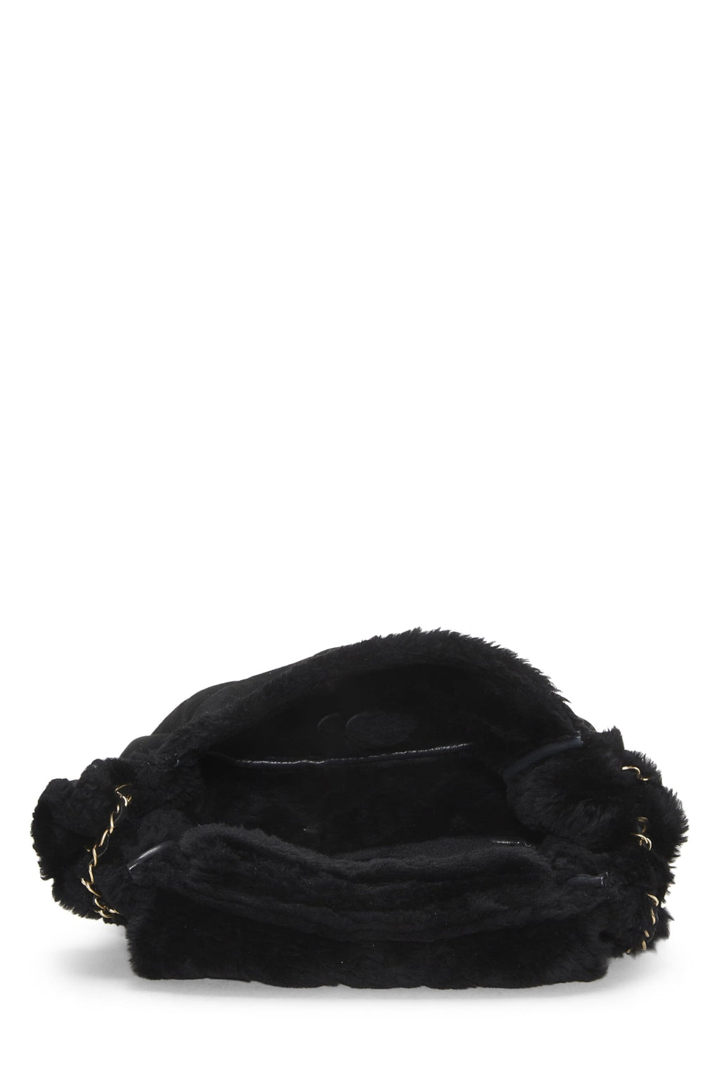 Chanel,  Black Shearling Shoulder Bag Small, Black