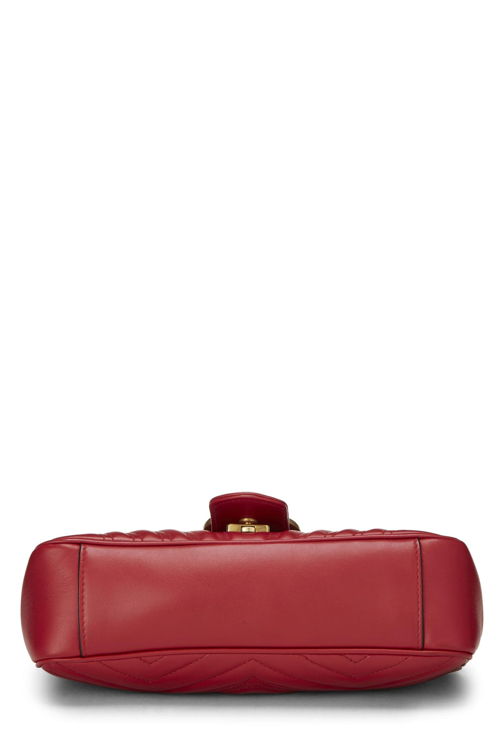 Gucci,  Red Leather GG Marmont Shoulder Bag Small, Red