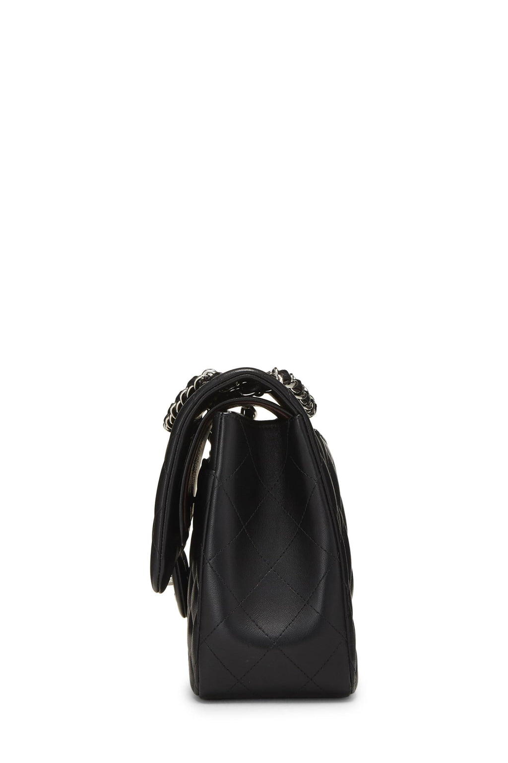 Chanel,  Black Quilted Lambskin New Classic Double Flap Jumbo, Black