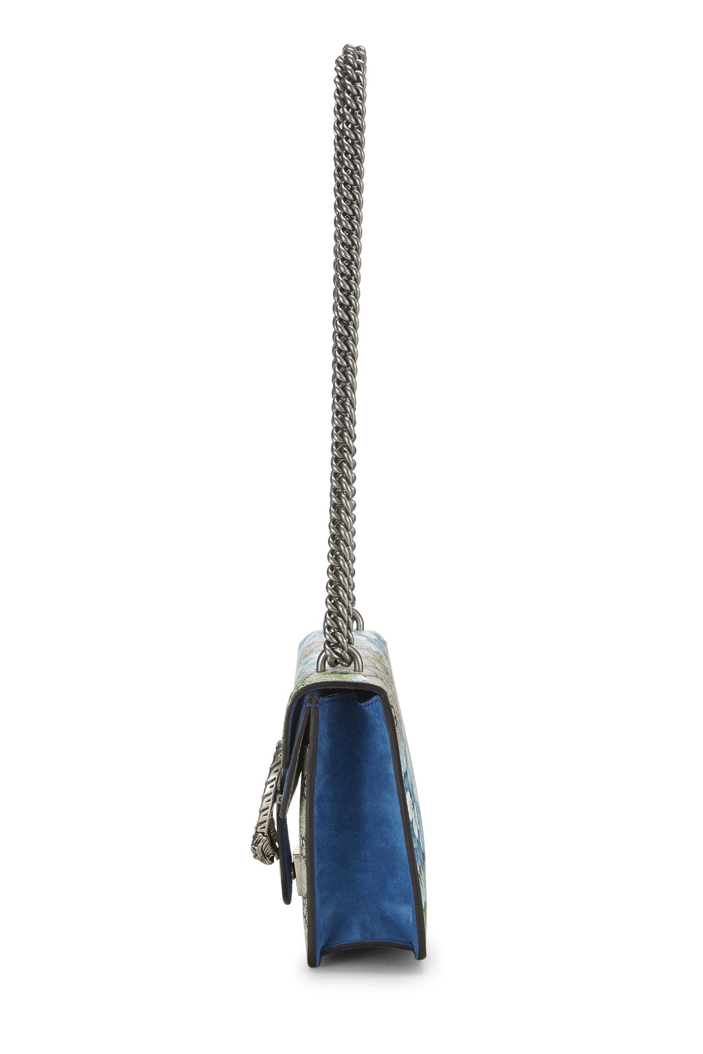 Gucci,  Blue GG Blooms Supreme Canvas Dionysus Shoulder Bag Mini, Blue