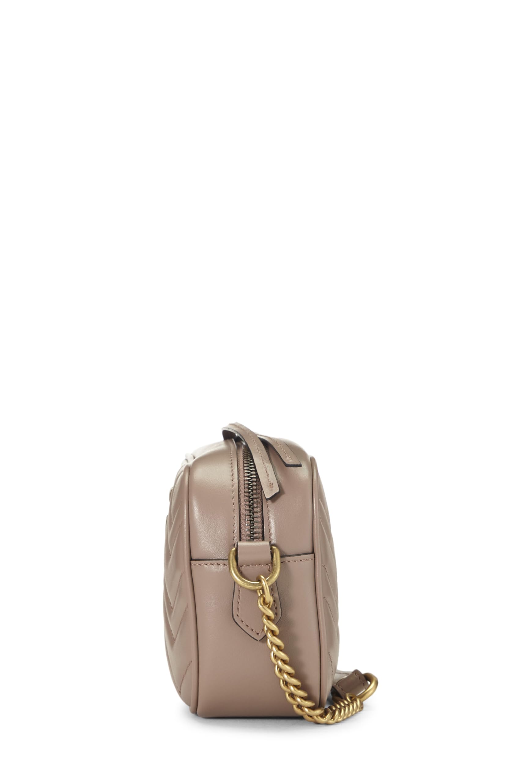 Gucci,  Pink Leather Gucci Marmont Crossbody Bag Small, Pink