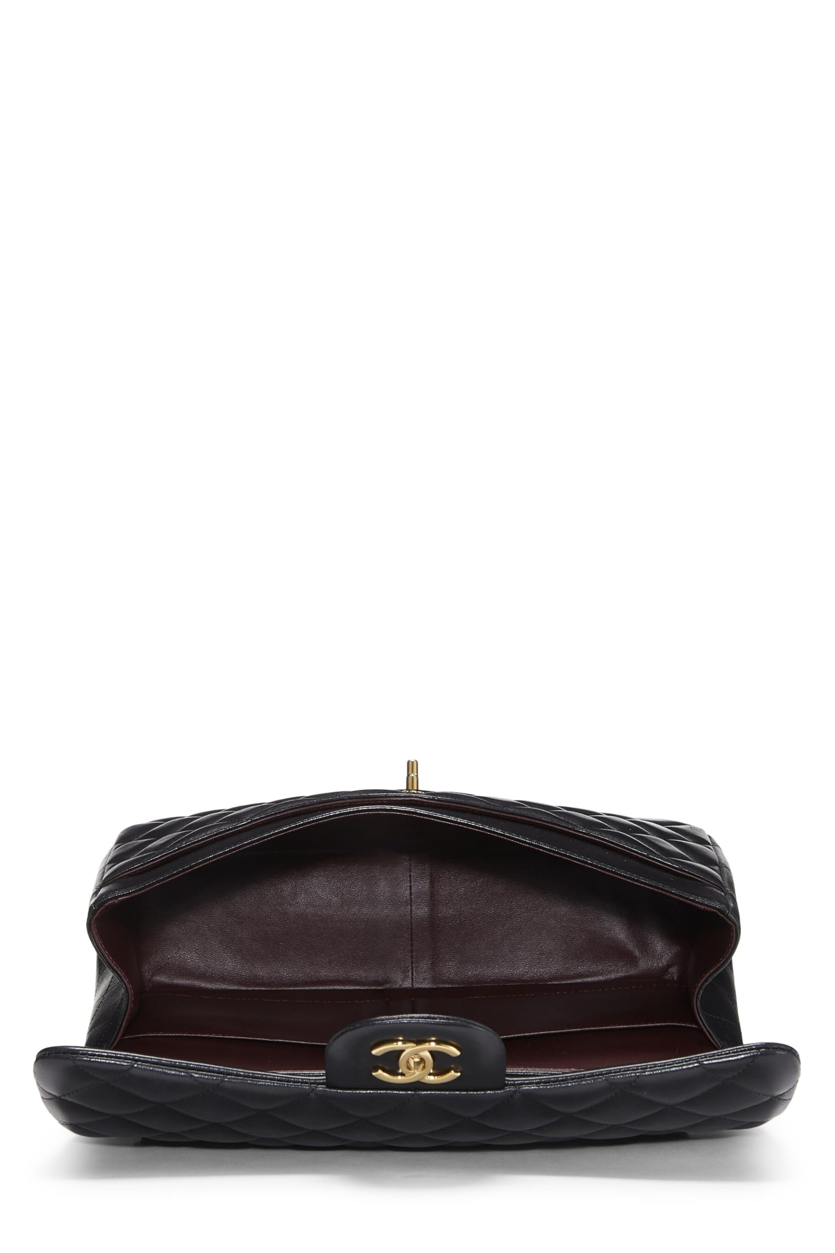 Chanel,  Black Quilted Lambskin New Classic Double Flap Jumbo, Black