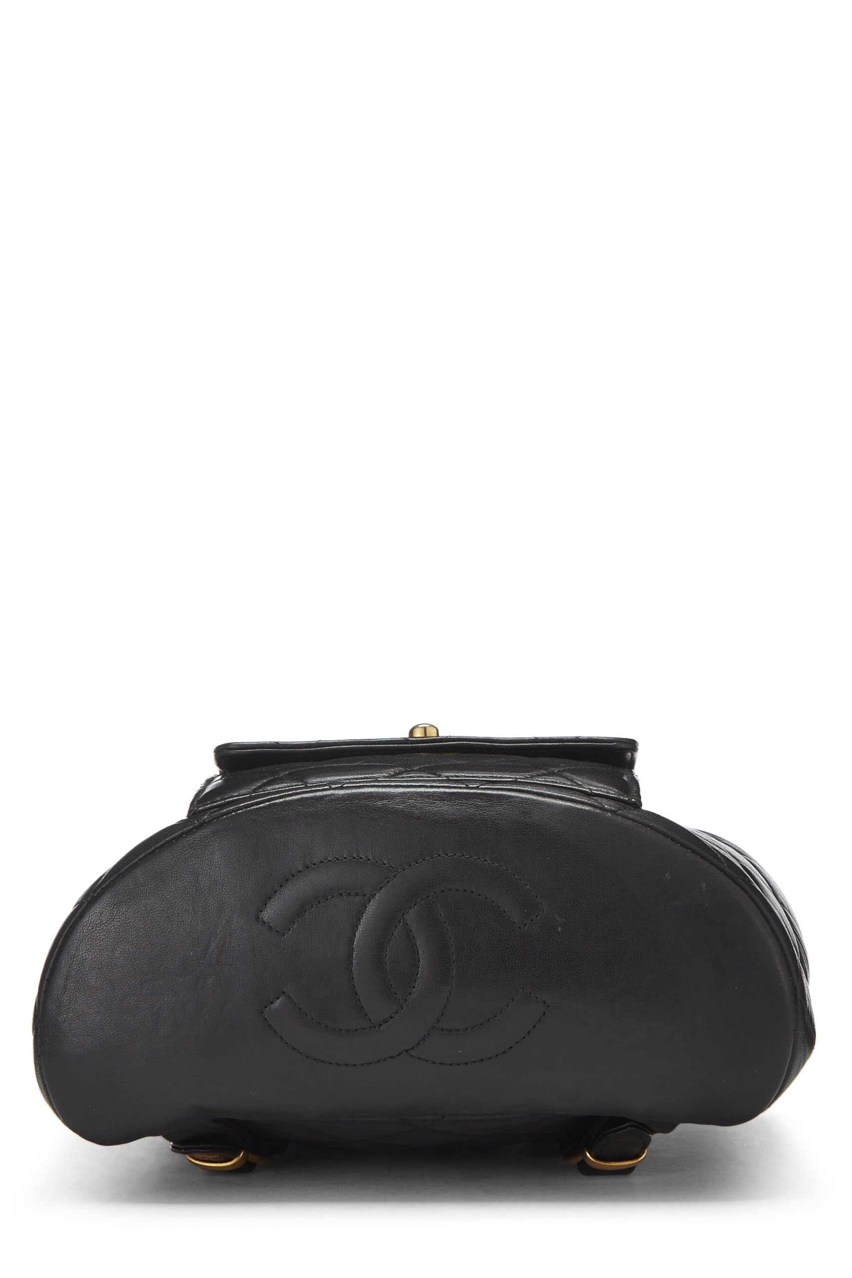 Chanel,  Black Quilted Lambskin 'CC' Classic Backpack Medium, Black