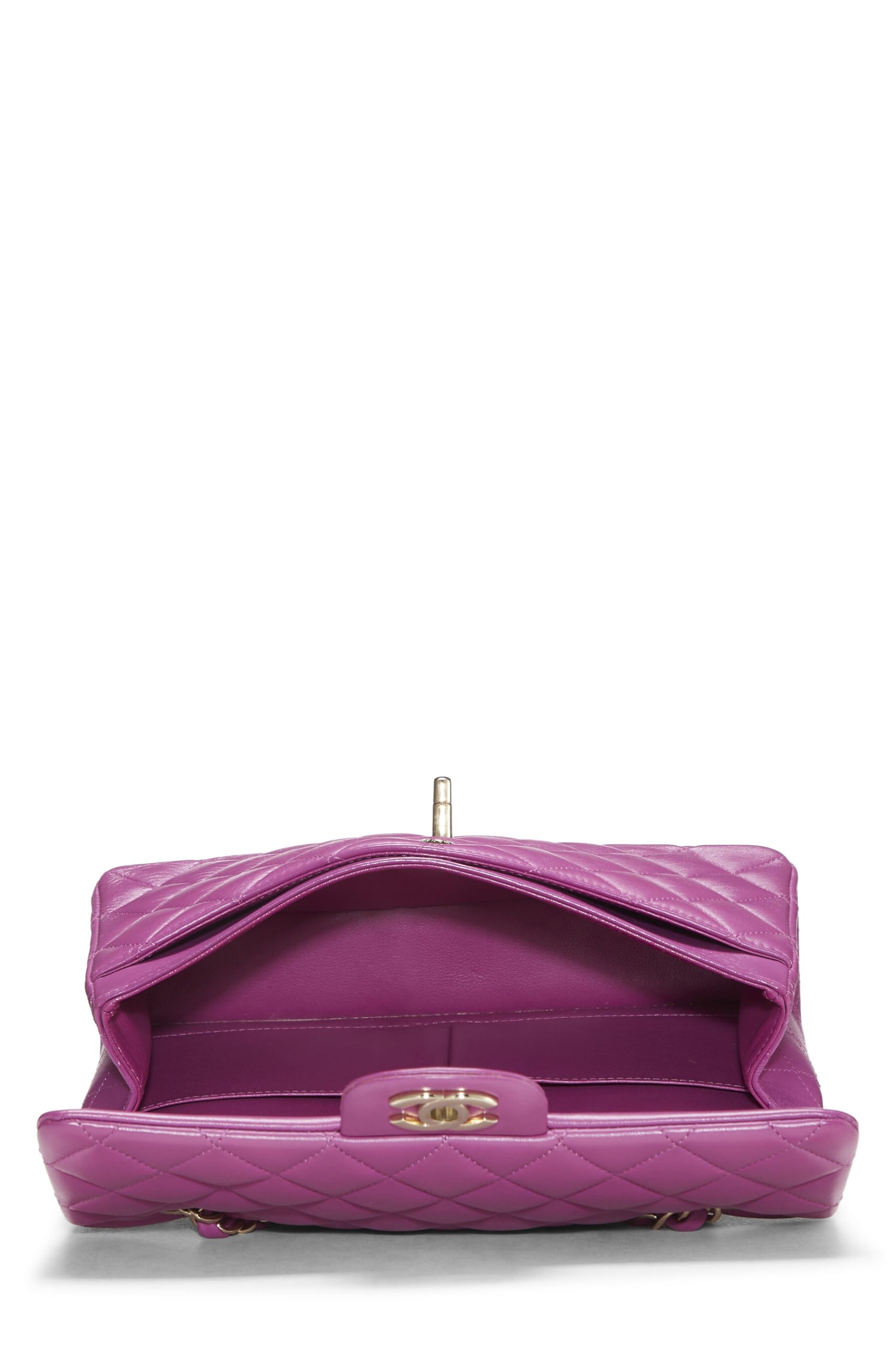 Chanel,  Purple Quilted Lambskin Classic Double Flap Small, Purple