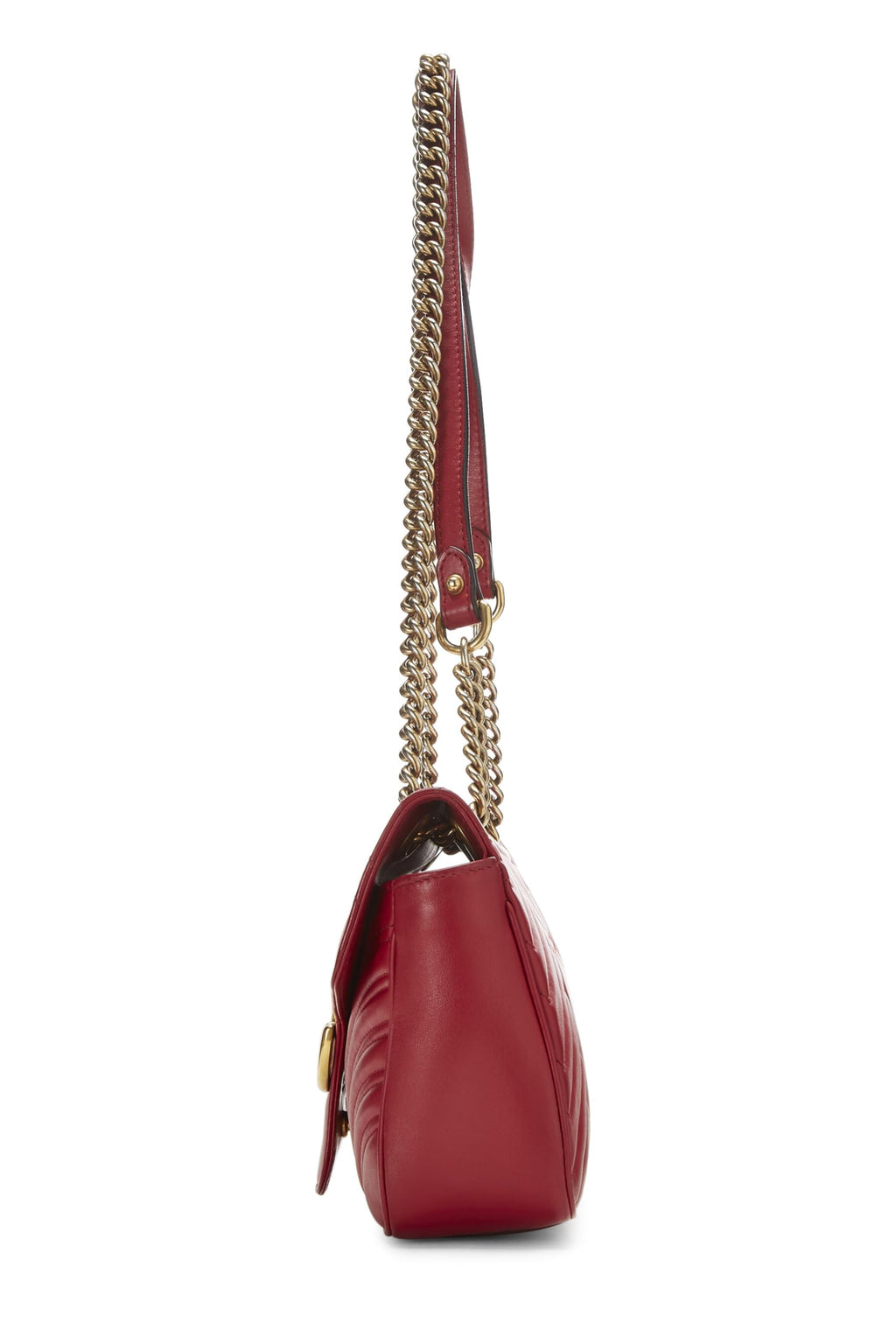 Gucci,  Red MatelassÃƒÆ’Ã‚Â© Leather Marmont Shoulder Bag Small, Red