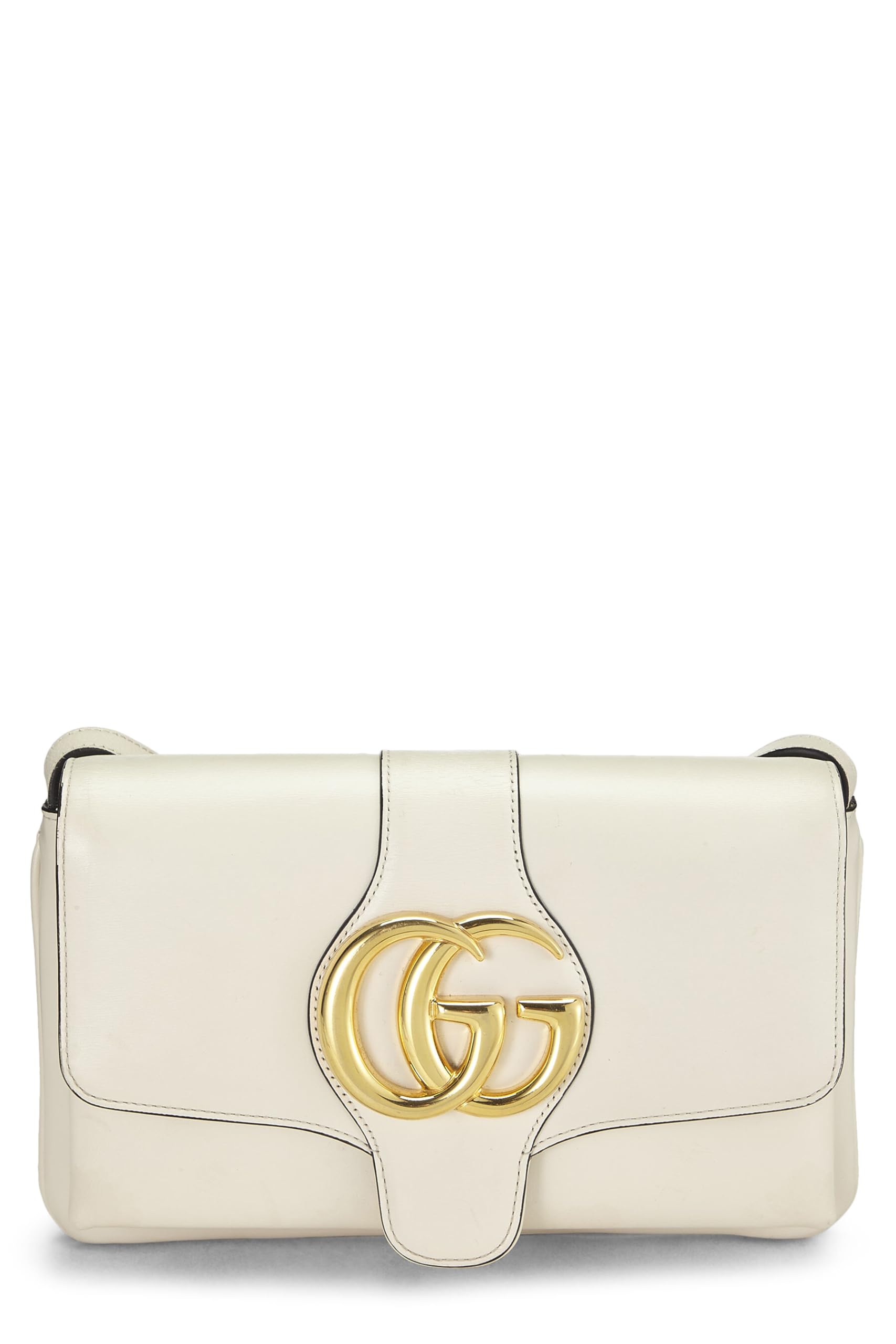 Gucci,  White Leather Arli Shoulder Bag Small, White