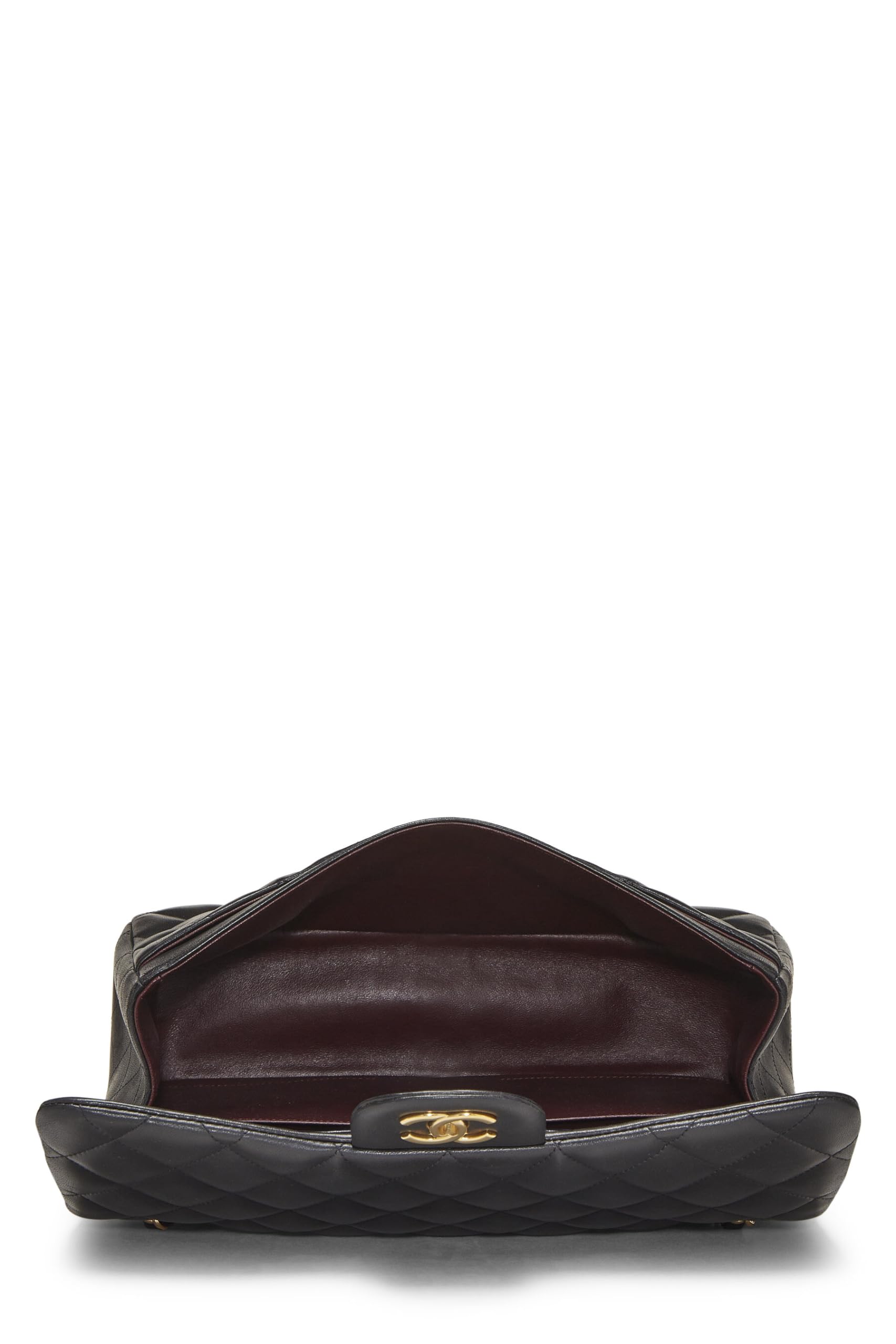 Chanel,  Black Quilted Lambskin New Classic Double Flap Jumbo, Black