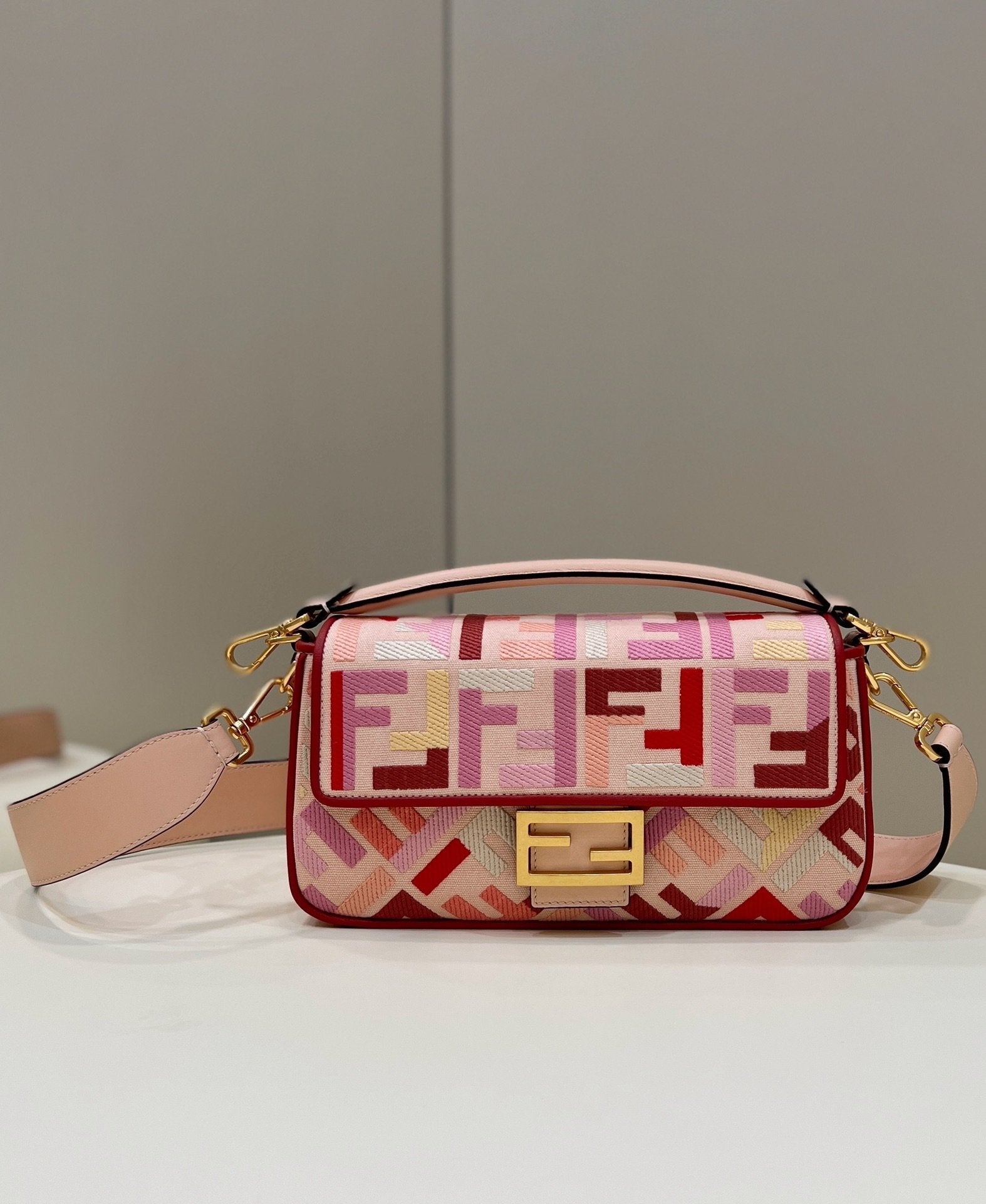 Baguette Bag From Lunar New Year Limited Capsule Collection Multicolor For Women, Women’s Handbags, Shoulder And Crossbody Bags 10.6in/27cm FF 8BR600