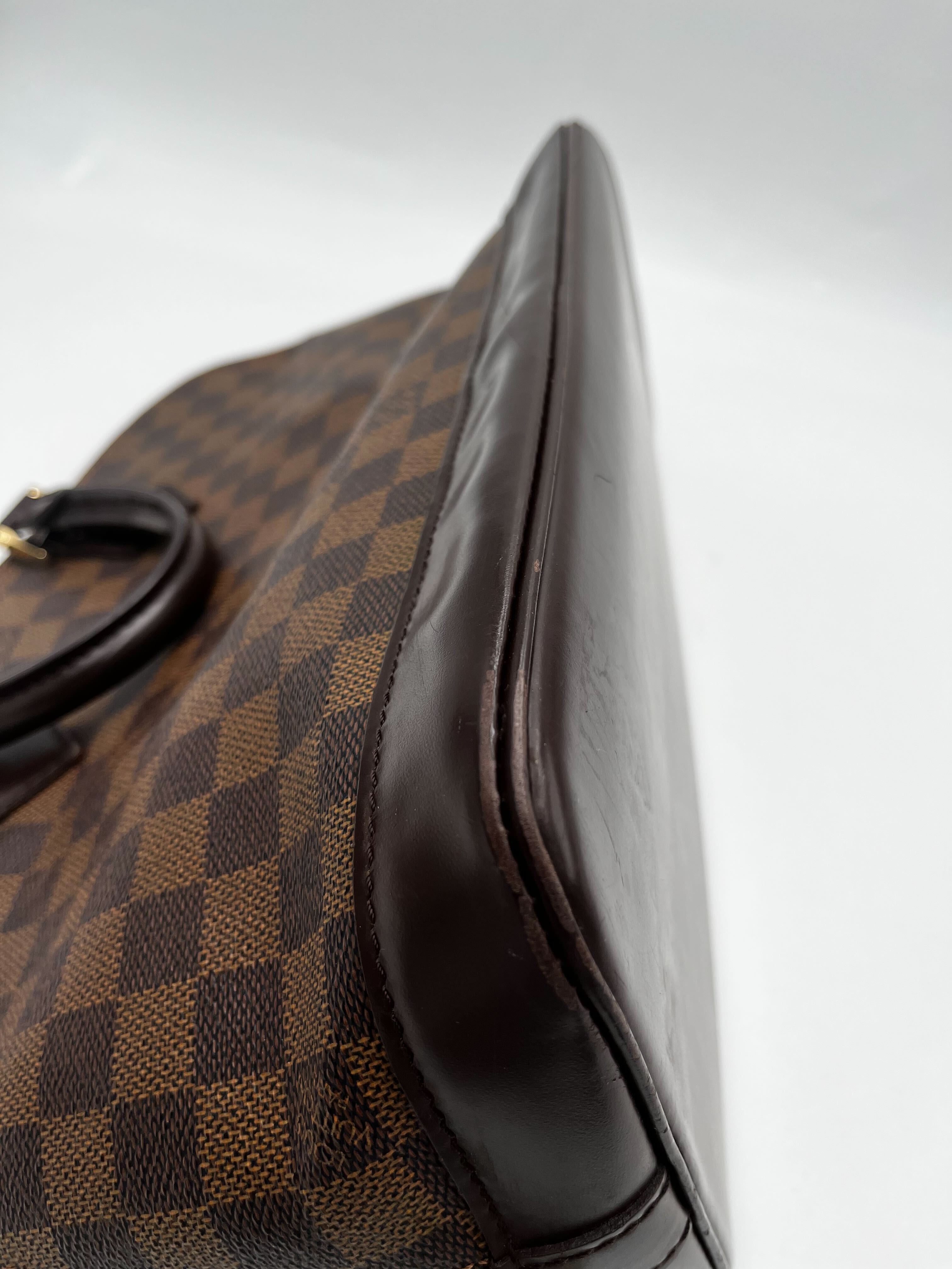 Louis Vuitton Vintage Alma Handbag Damier Brown Canvas Handbag