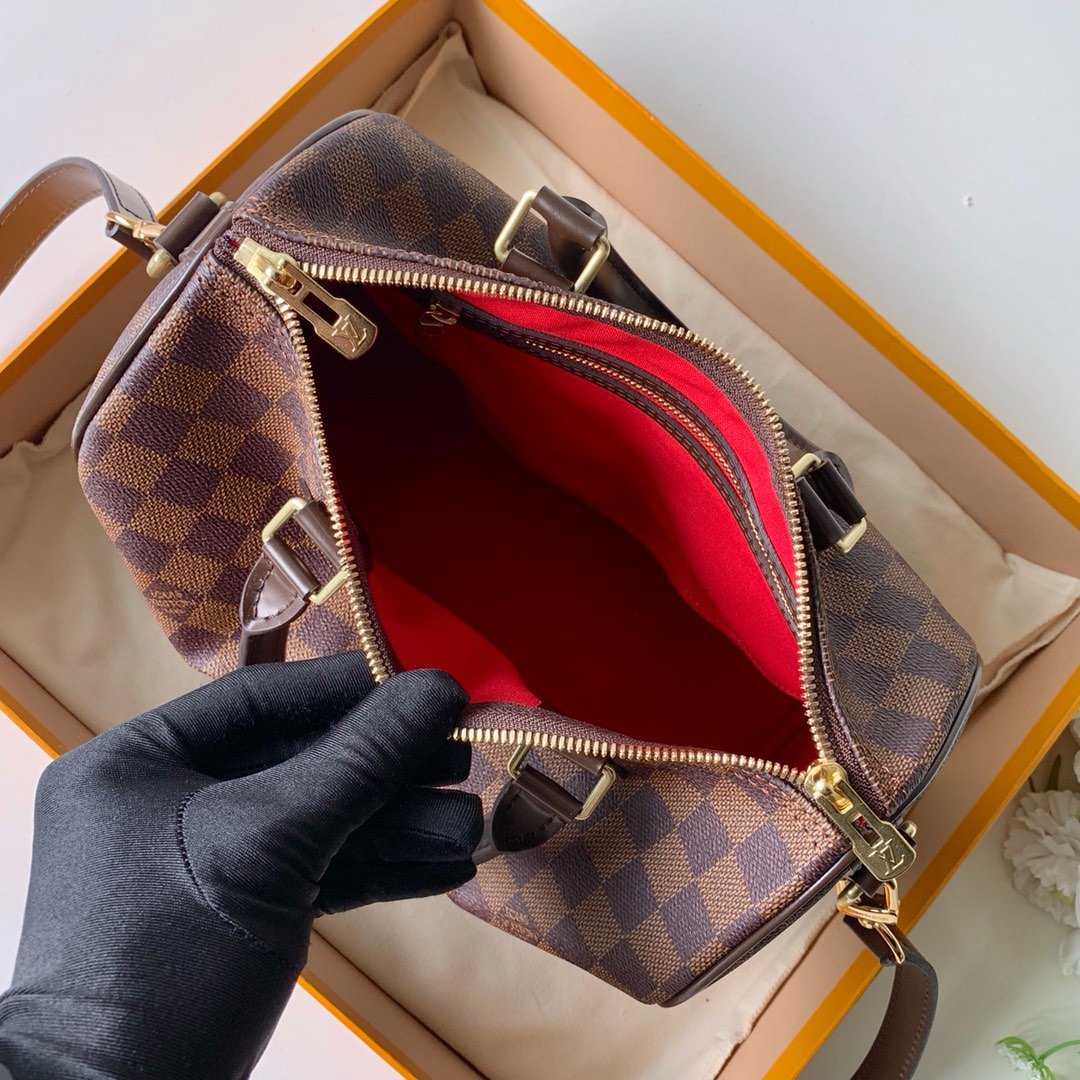 Louis Vuitton Speedy Bandouliere 25 Damier Ebene Canvas For Women,  Shoulder And Crossbody Bags 9.8in/25cm Louis Vuitton N41368