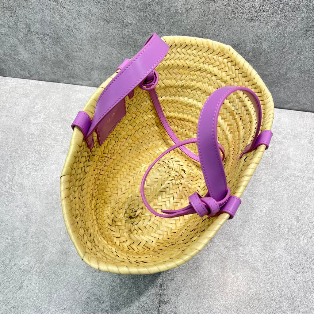 GLAMI Teen Triomphe GLAMI Classic Panier In Palm Leaves And Lizard Violet For Women 8in/20cm