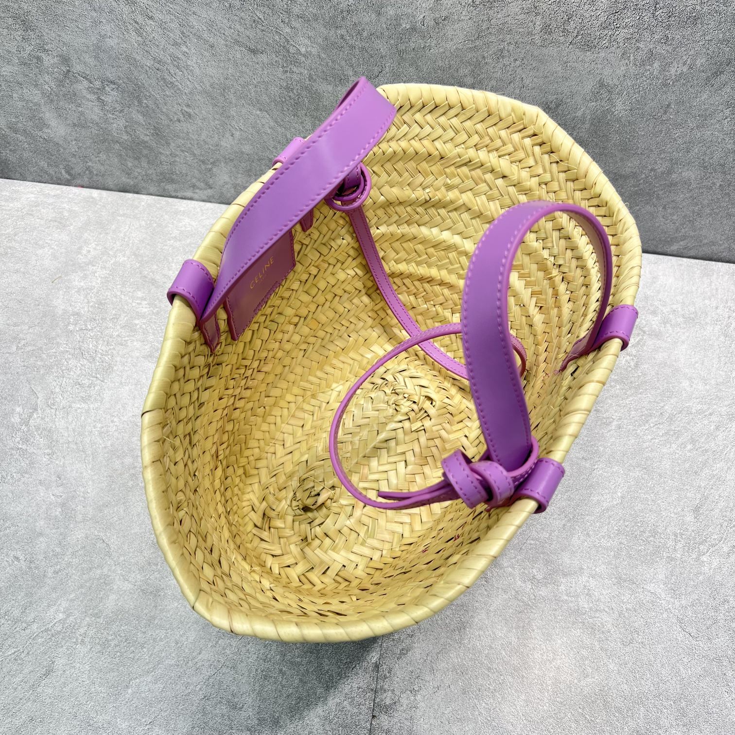 GLAMI Teen Triomphe GLAMI Classic Panier In Palm Leaves And Lizard Violet For Women 8in/20cm