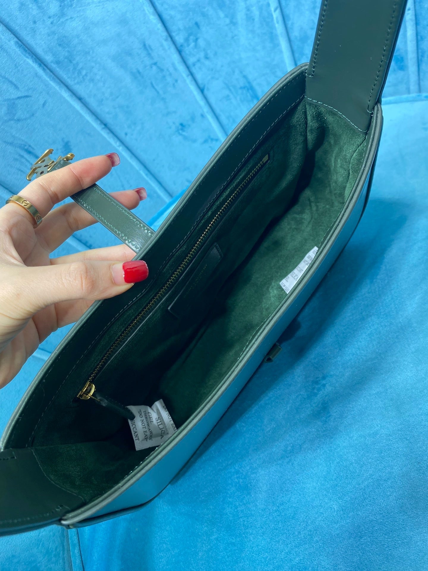 YSSL Le 5 Ã 7 Hobo Bag In Smooth Dark Green For Women 9in/23cm YSL 6572282R20W3045
