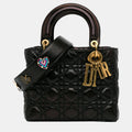Black Small Crinkled  Cannage Lucky Badges My Lady Dior