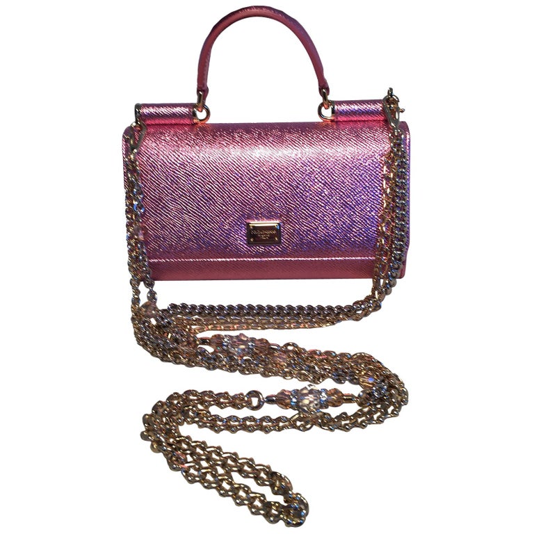 NWOT Dolce and GaBurberryana Pink Sicily Von Wallet Cell Phone Clutch Purse