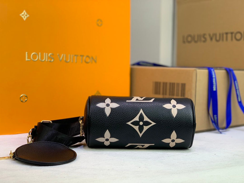 Louis Vuitton Papillon Monogram Empreinte Black/Beige For Women,  Shoulder And Crossbody Bags 7.9in/20cm Louis Vuitton M45980