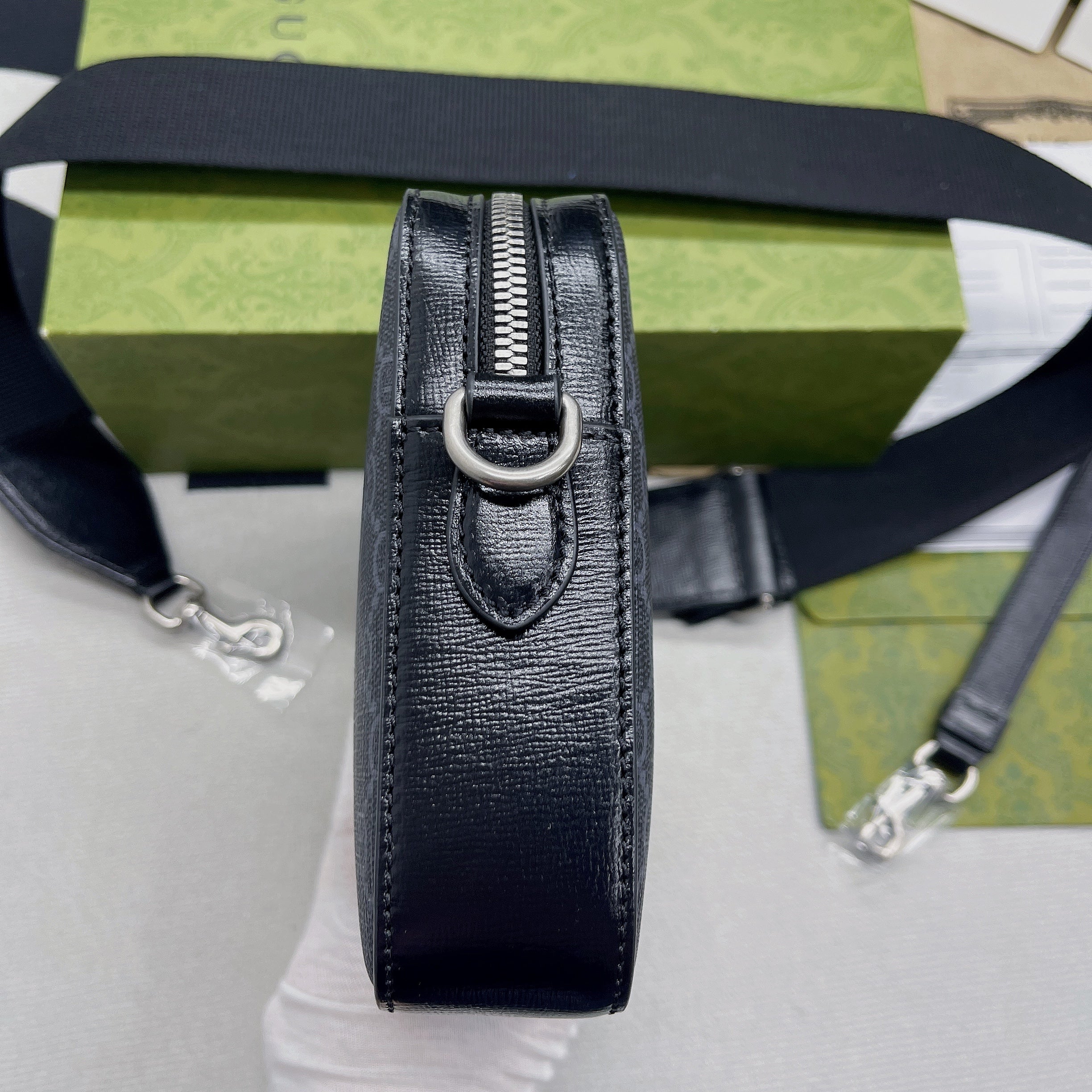 Gucci Shoulder Bag With Interlocking G Black Gucci Supreme Canvas For Women  9.6in/24.5cm Gucci 703468 92THF 1000