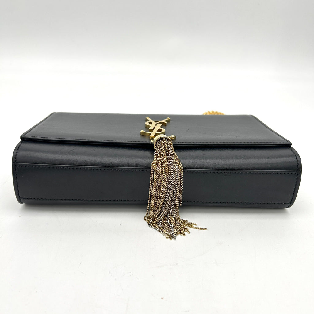 Saint Laurent Classic Kate Tassel Chain Shoulder Black LA30622