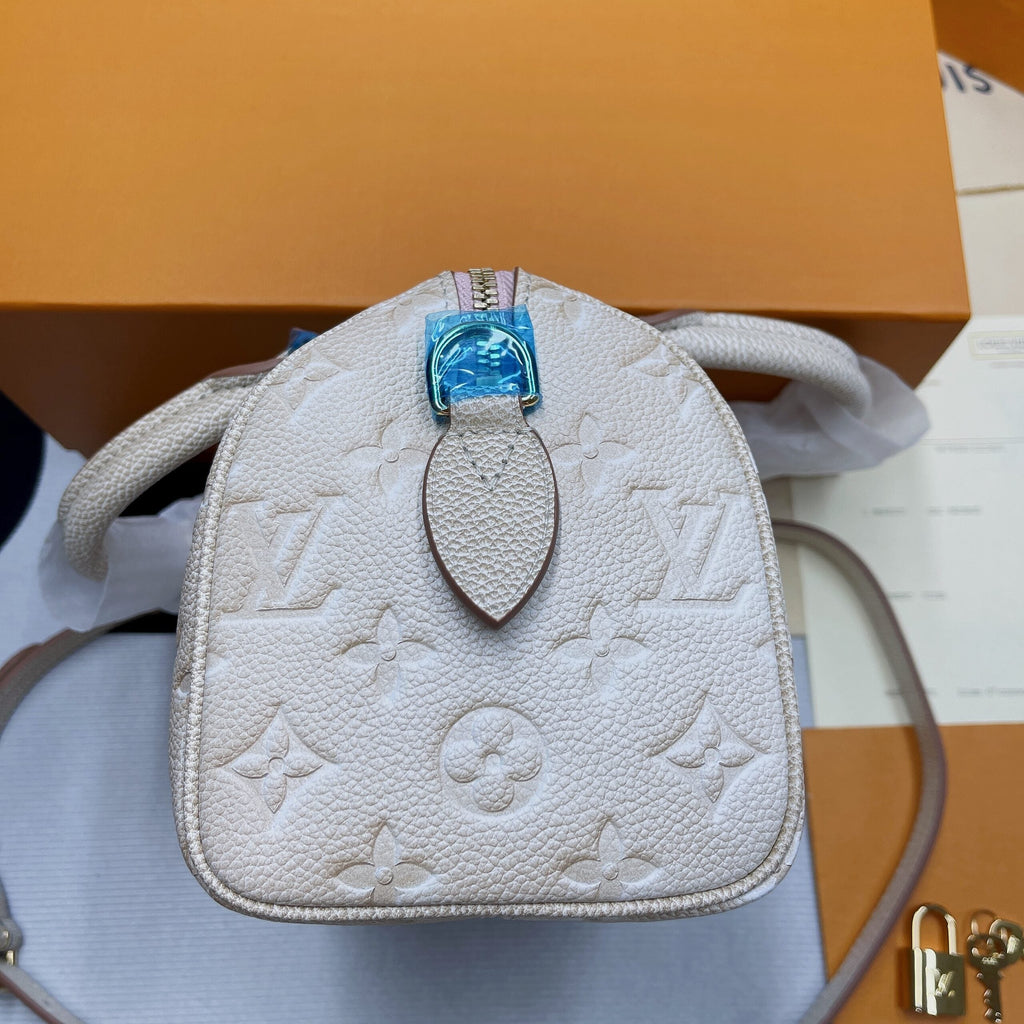 Louis Vuitton Speedy Bandouliere 20 Monogram Empreinte Pale Beige For Women,  Shoulder And Crossbody Bags 20.5cm/8.1in Louis Vuitton M46163
