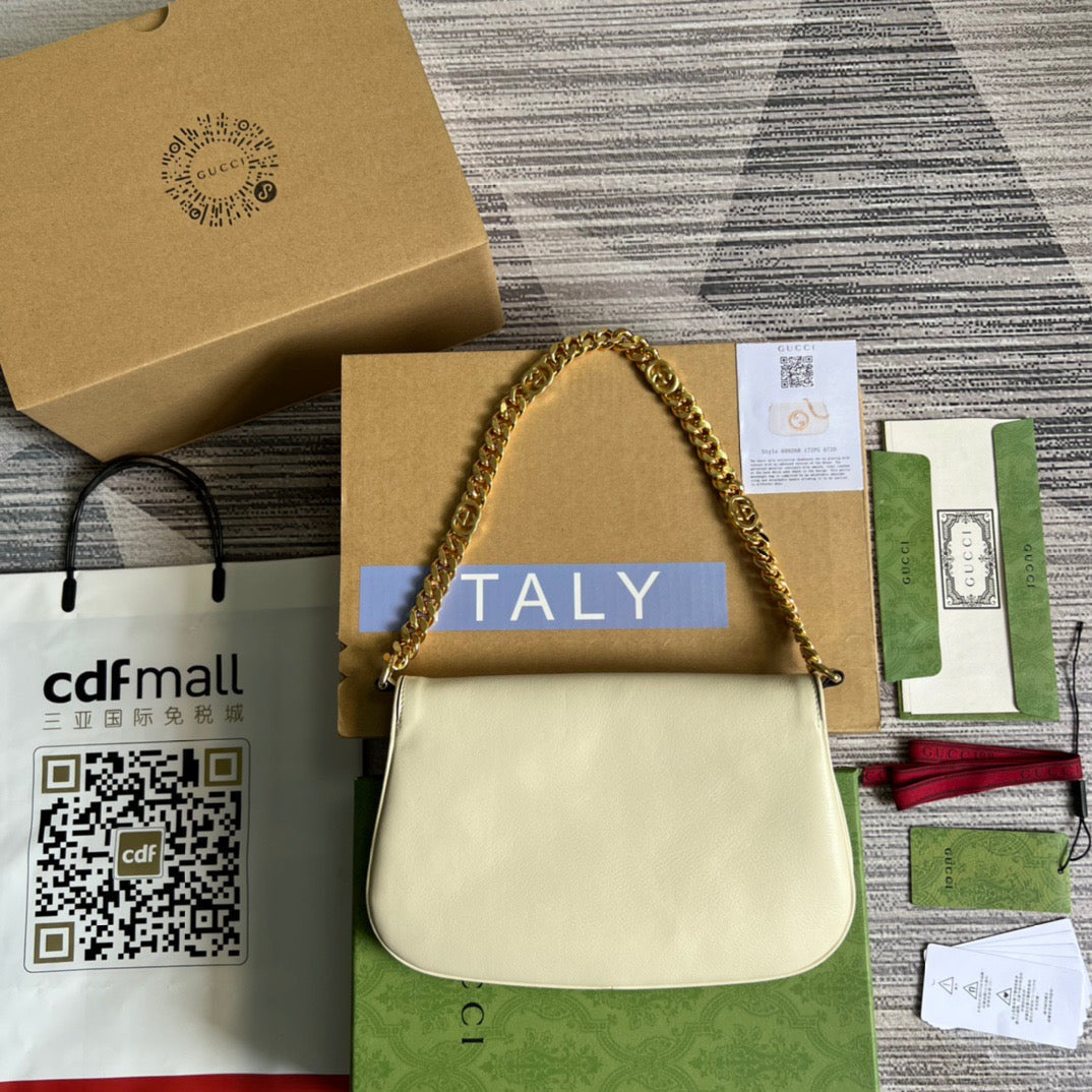 BlonGLAMIe Shoulder Bag White For Women, Women’s Bags 11in/28cm 699268 UXX0G 9022