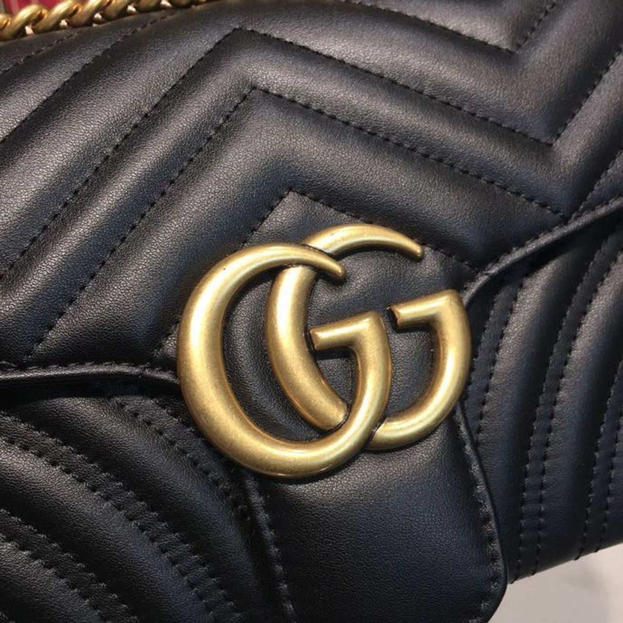 Gucci Marmont Small Matelassé Shoulder Bag Black For Women 10in/25cm 443497 DTDiorT 1000