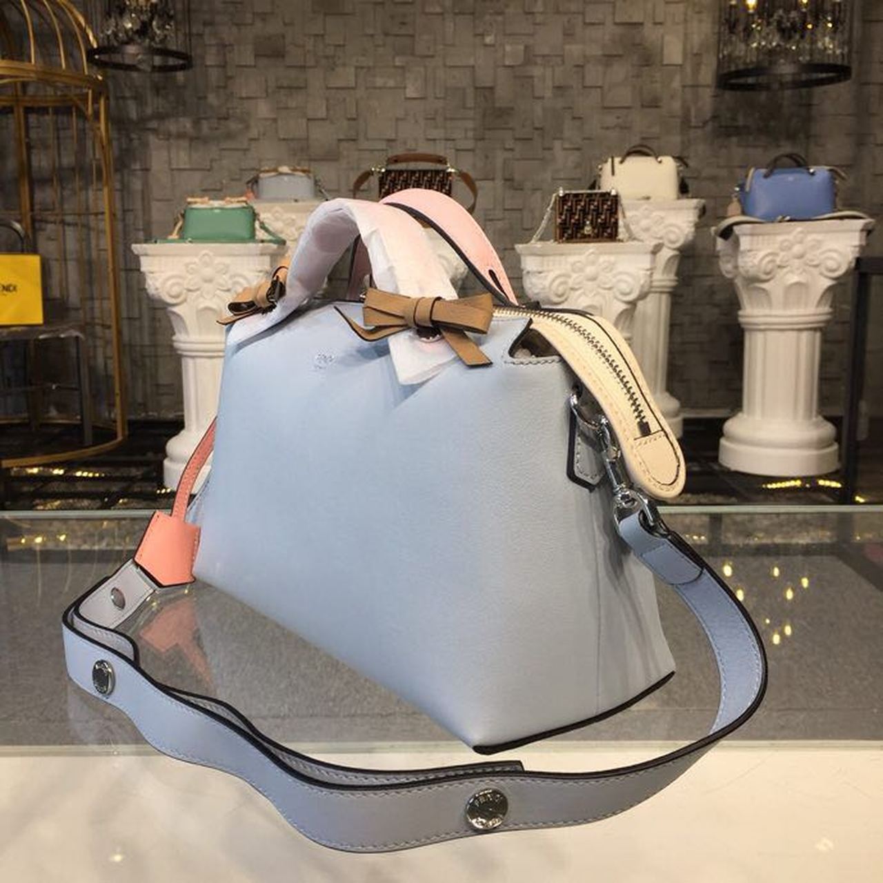 By The Way MeDiorum Light Blue For Women, Women’s Hangbags, Shoulder And Crossbody Bags 11.4in/29cm FF 8BL146